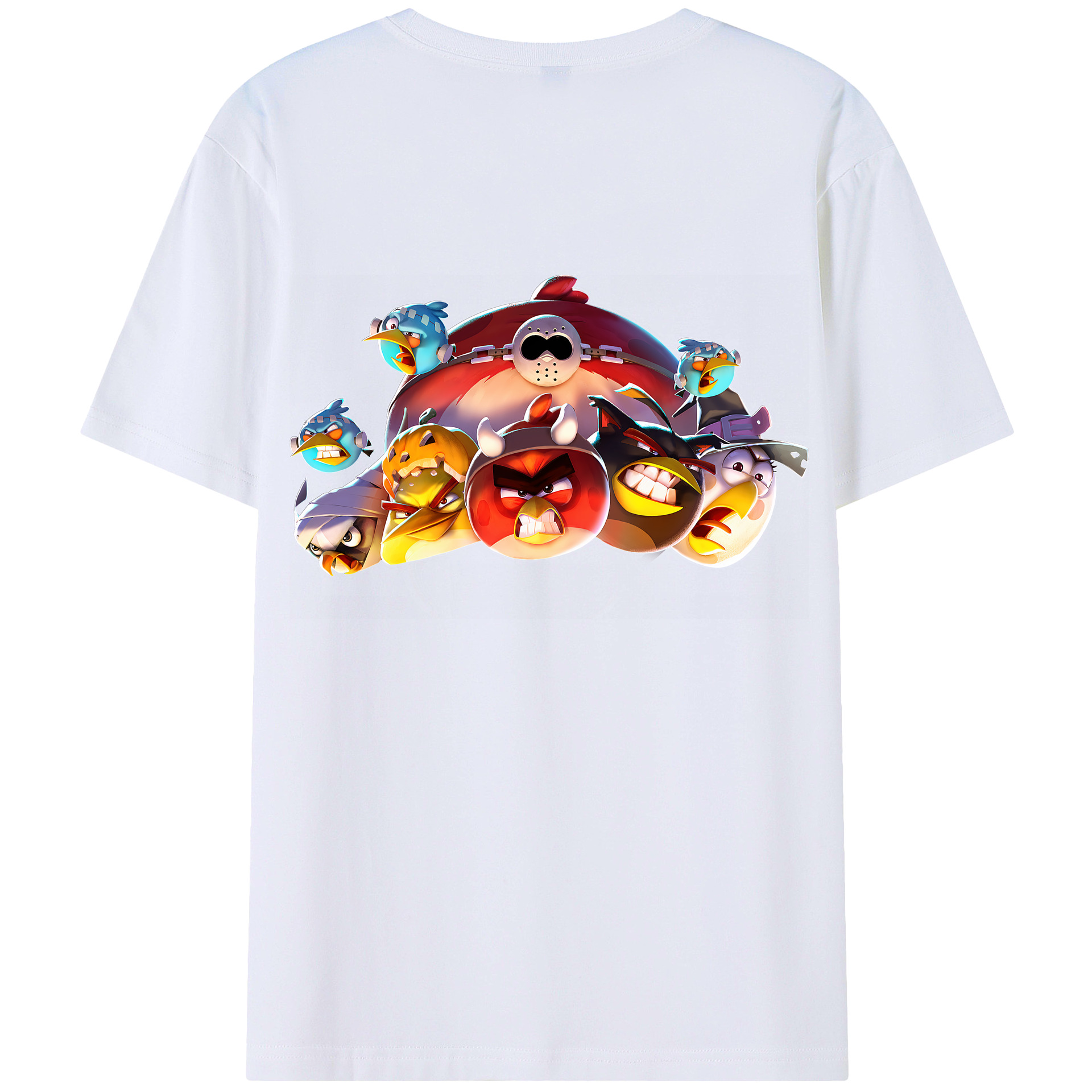 （画像用） Angry Birds アングリーバード 綿100％半袖Tシャツ（背面プリント）
