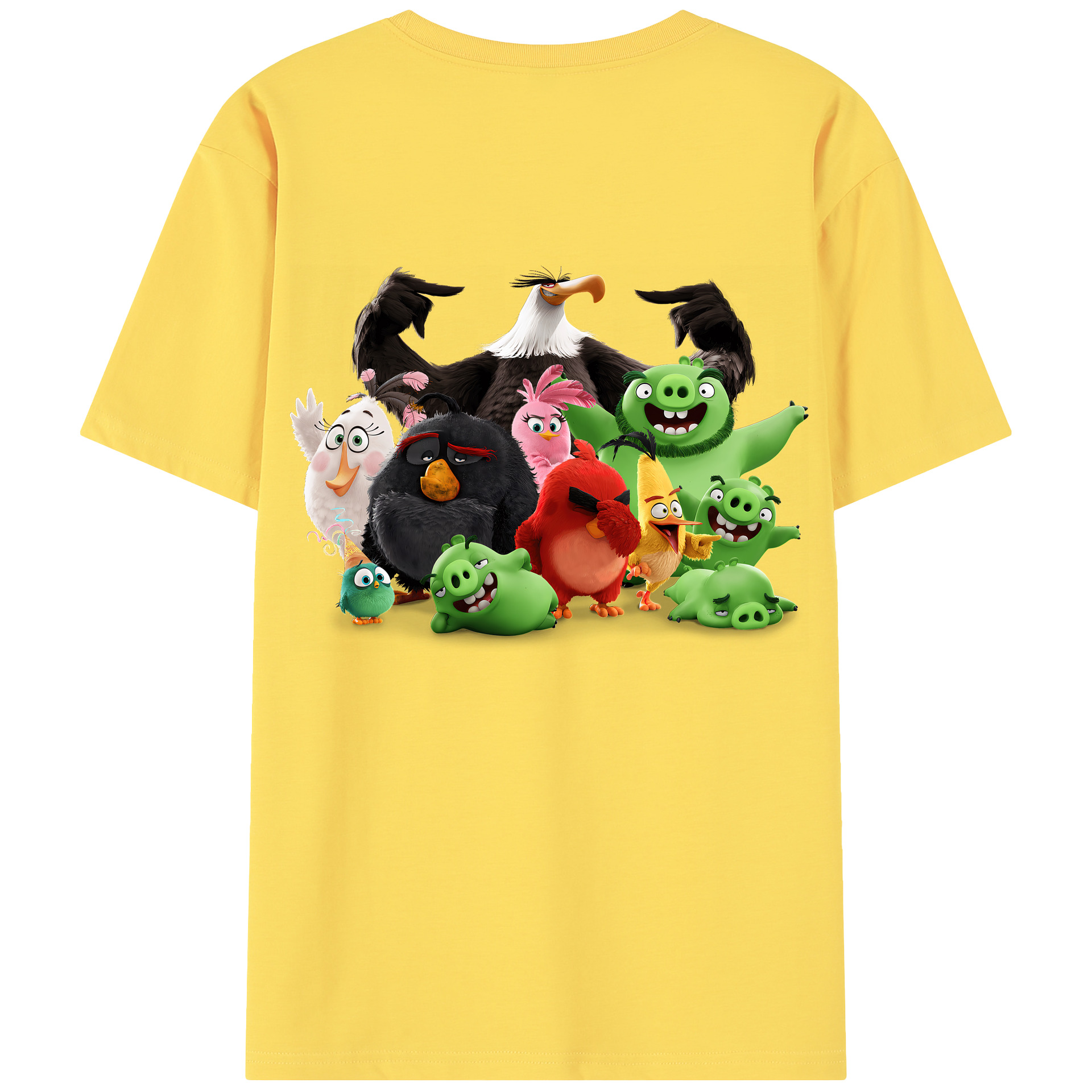 （画像用） Angry Birds アングリーバード 綿100％半袖Tシャツ（背面プリント）