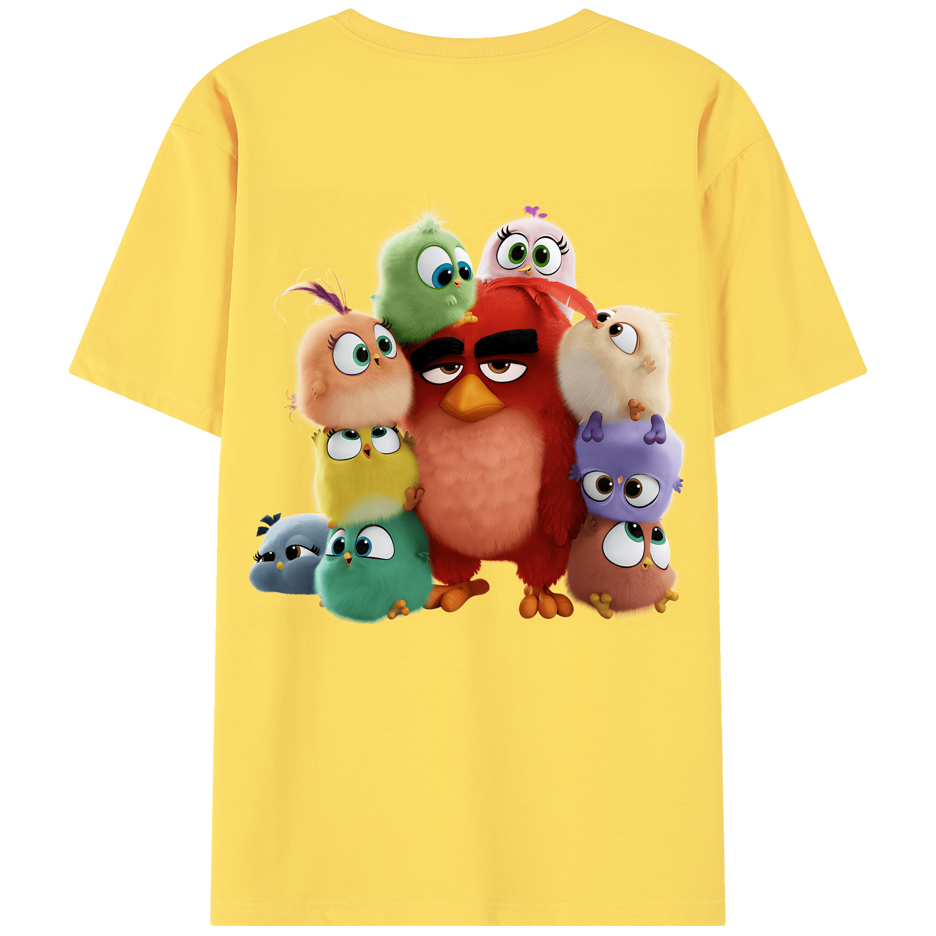 （画像用） Angry Birds アングリーバード 綿100％半袖Tシャツ（背面プリント）