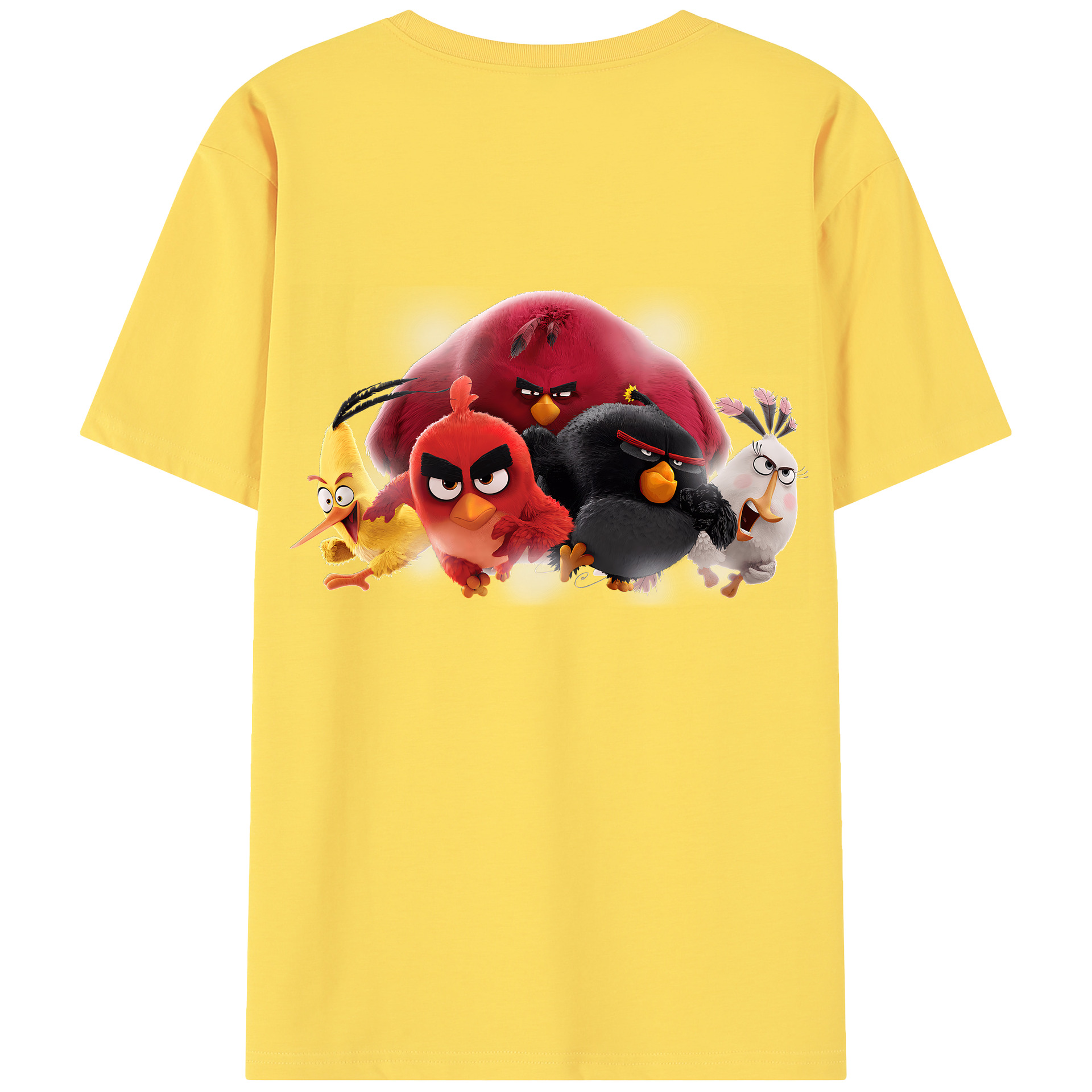 （画像用） Angry Birds アングリーバード 綿100％半袖Tシャツ（背面プリント）