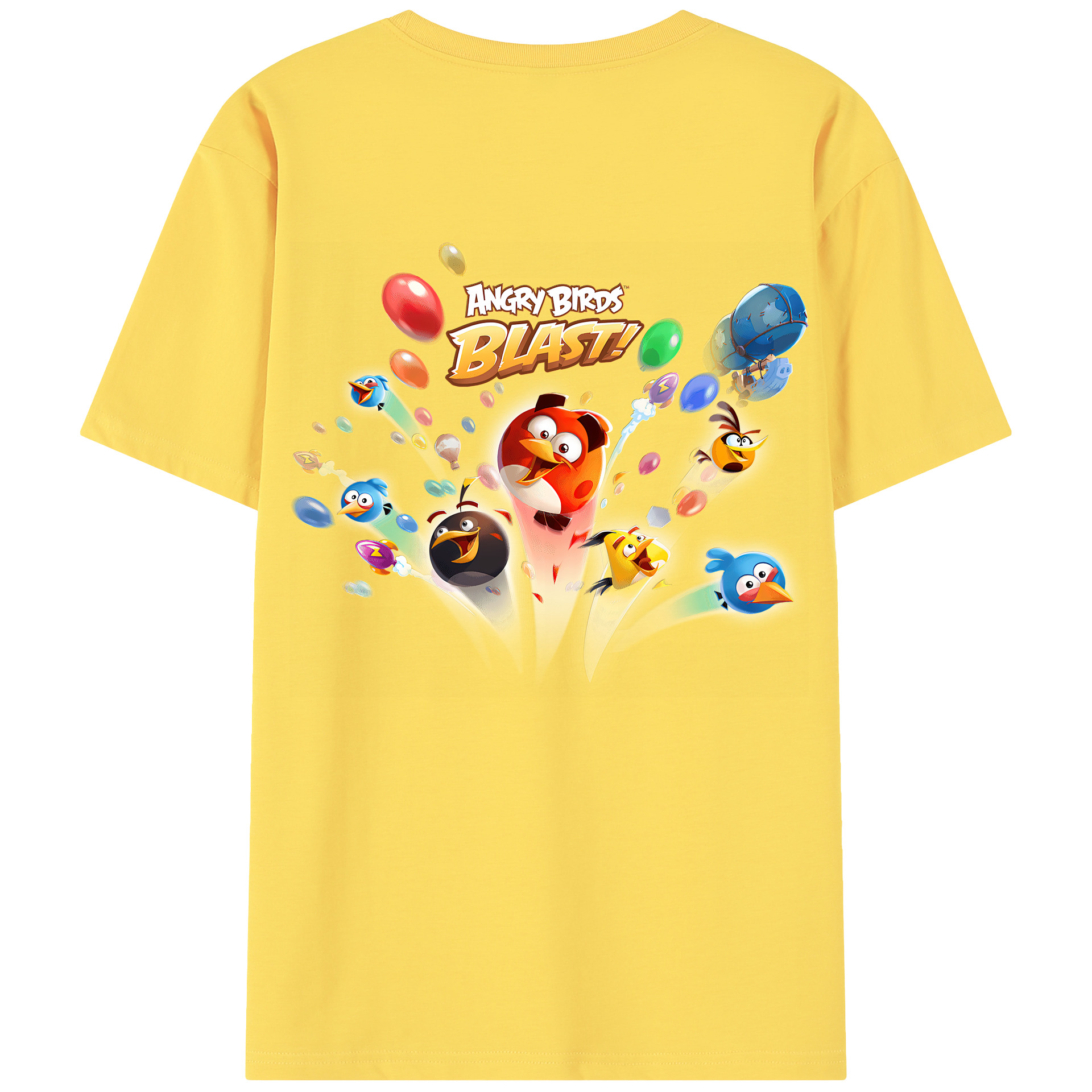 （画像用） Angry Birds アングリーバード 綿100％半袖Tシャツ（背面プリント）