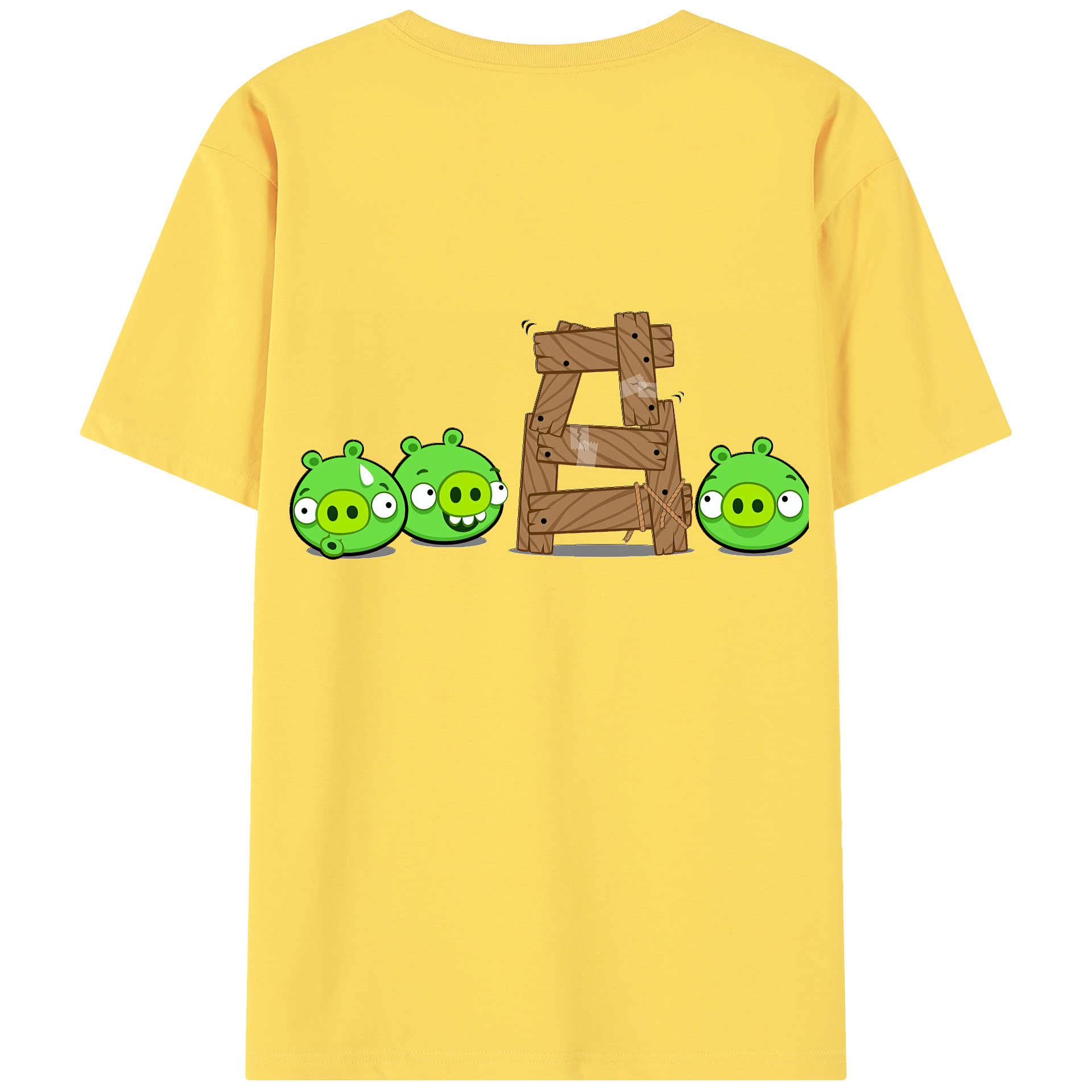 （画像用） Angry Birds アングリーバード 綿100％半袖Tシャツ（背面プリント）
