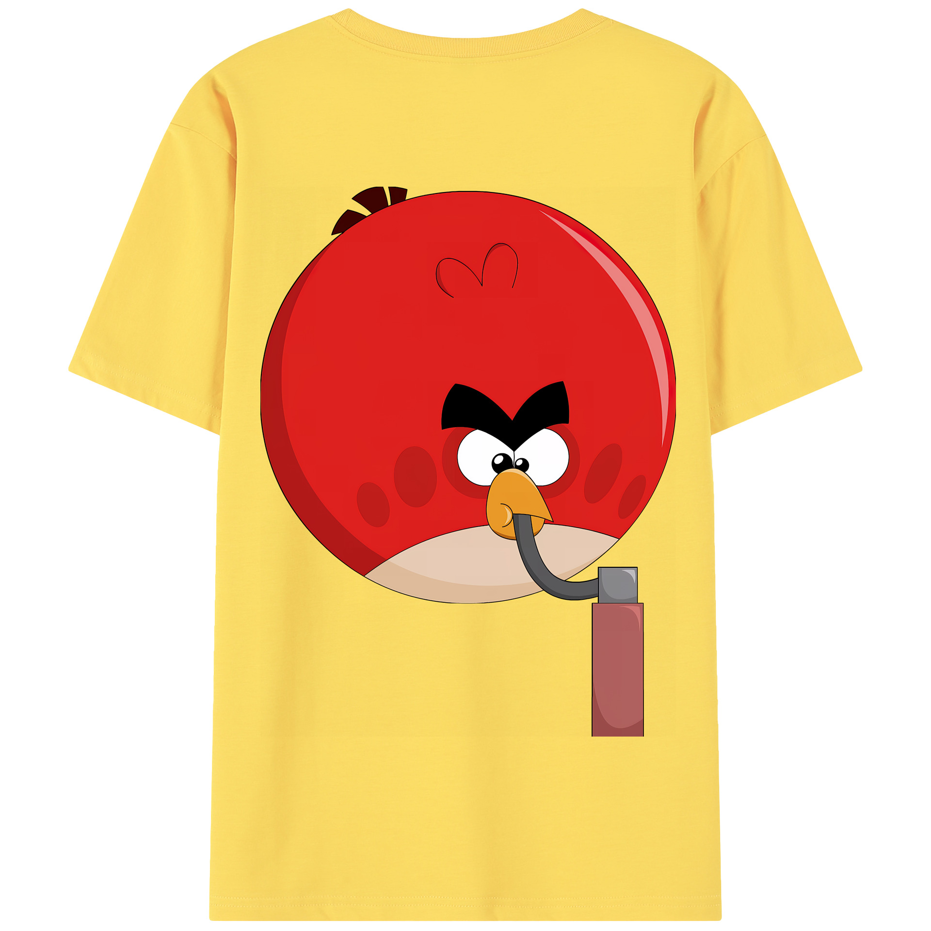 （画像用） Angry Birds アングリーバード 綿100％半袖Tシャツ（背面プリント）