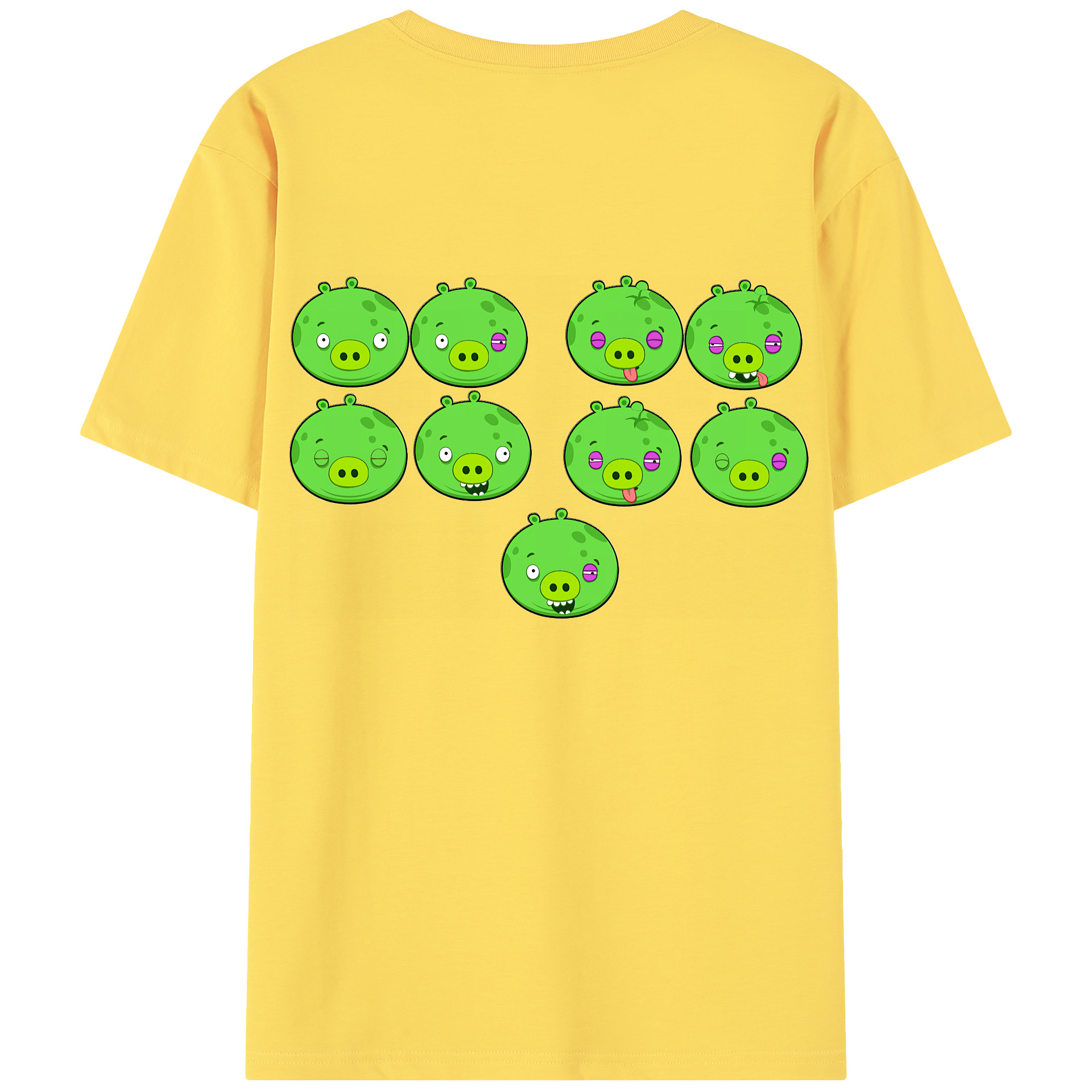 （画像用） Angry Birds アングリーバード 綿100％半袖Tシャツ（背面プリント）