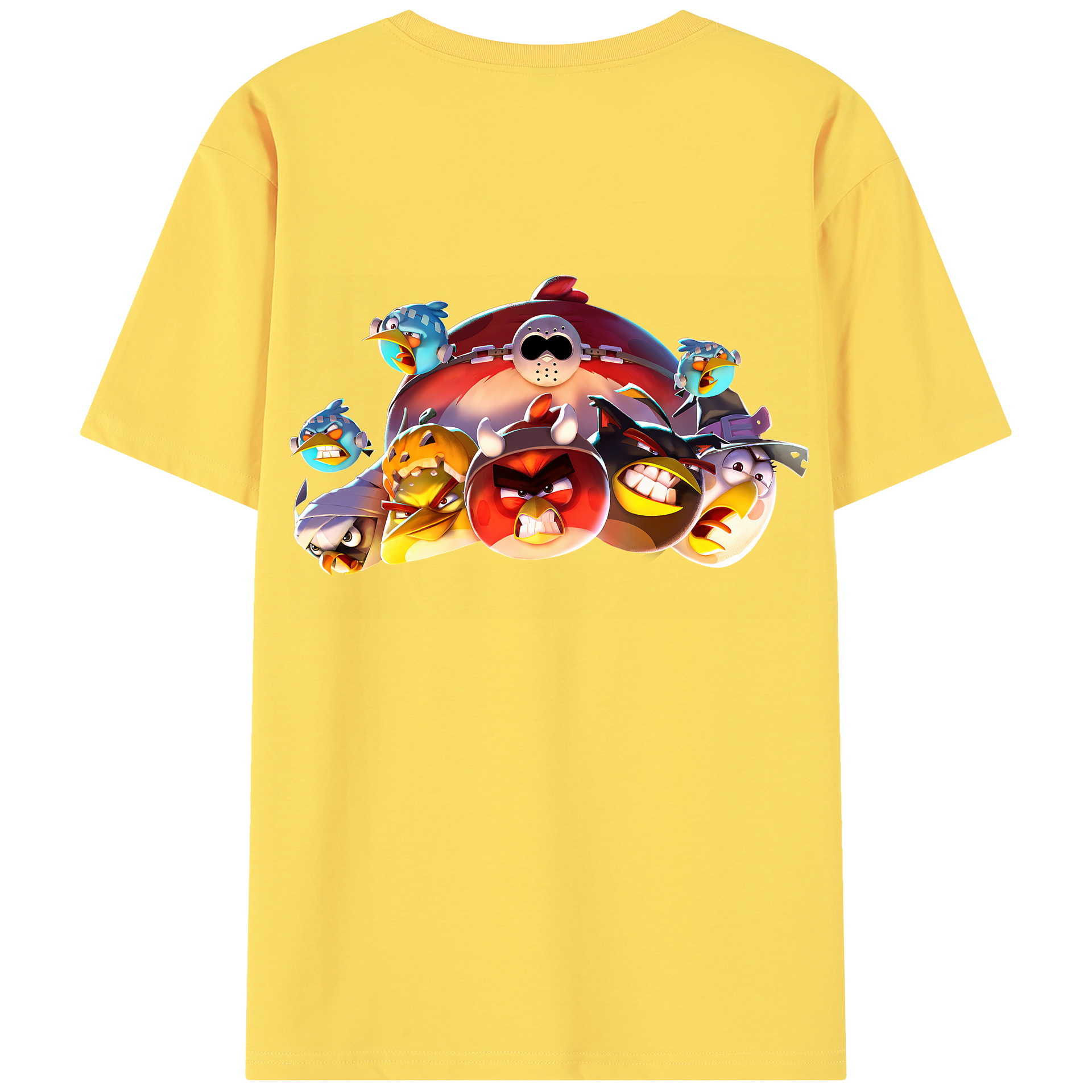 （画像用） Angry Birds アングリーバード 綿100％半袖Tシャツ（背面プリント）
