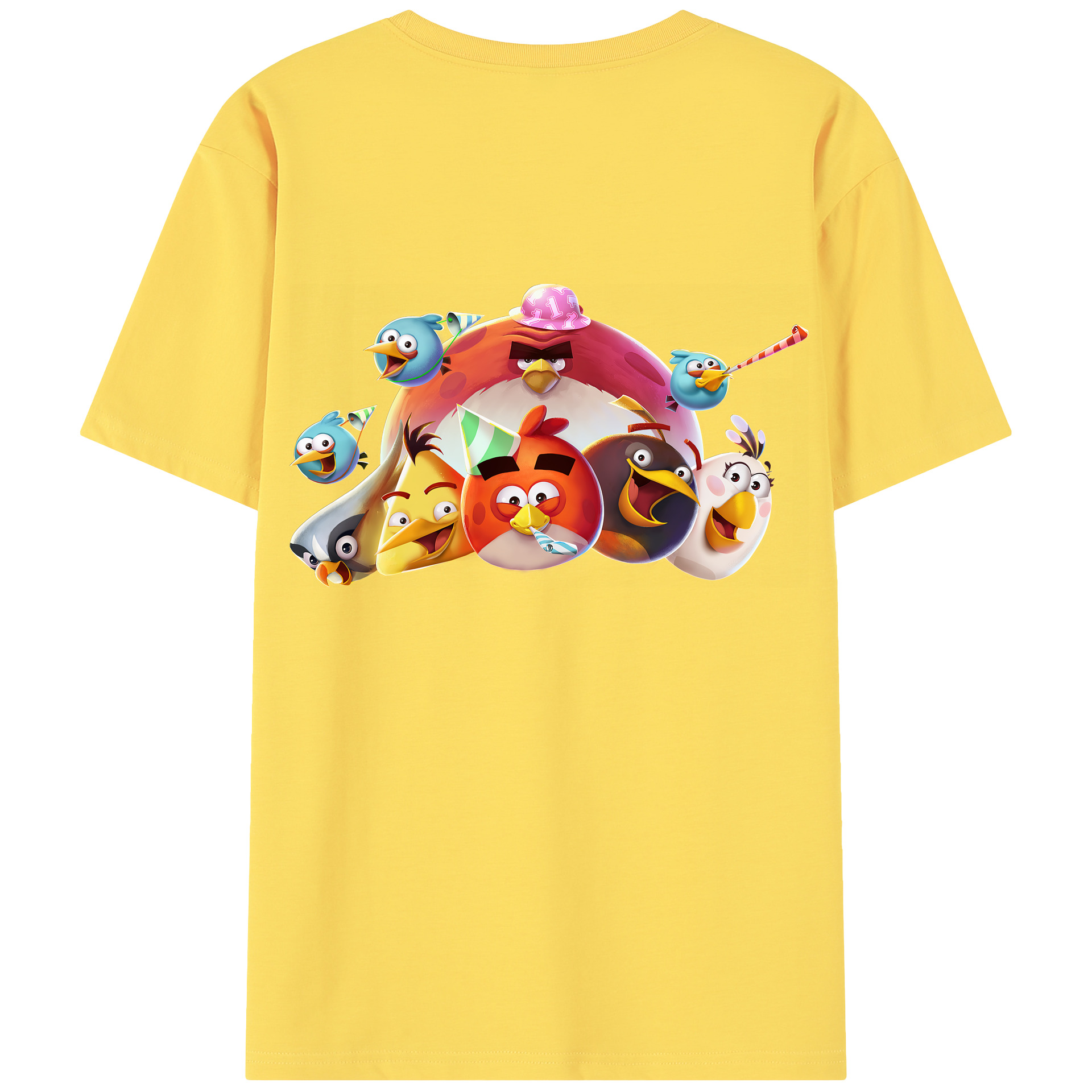（画像用） Angry Birds アングリーバード 綿100％半袖Tシャツ（背面プリント）