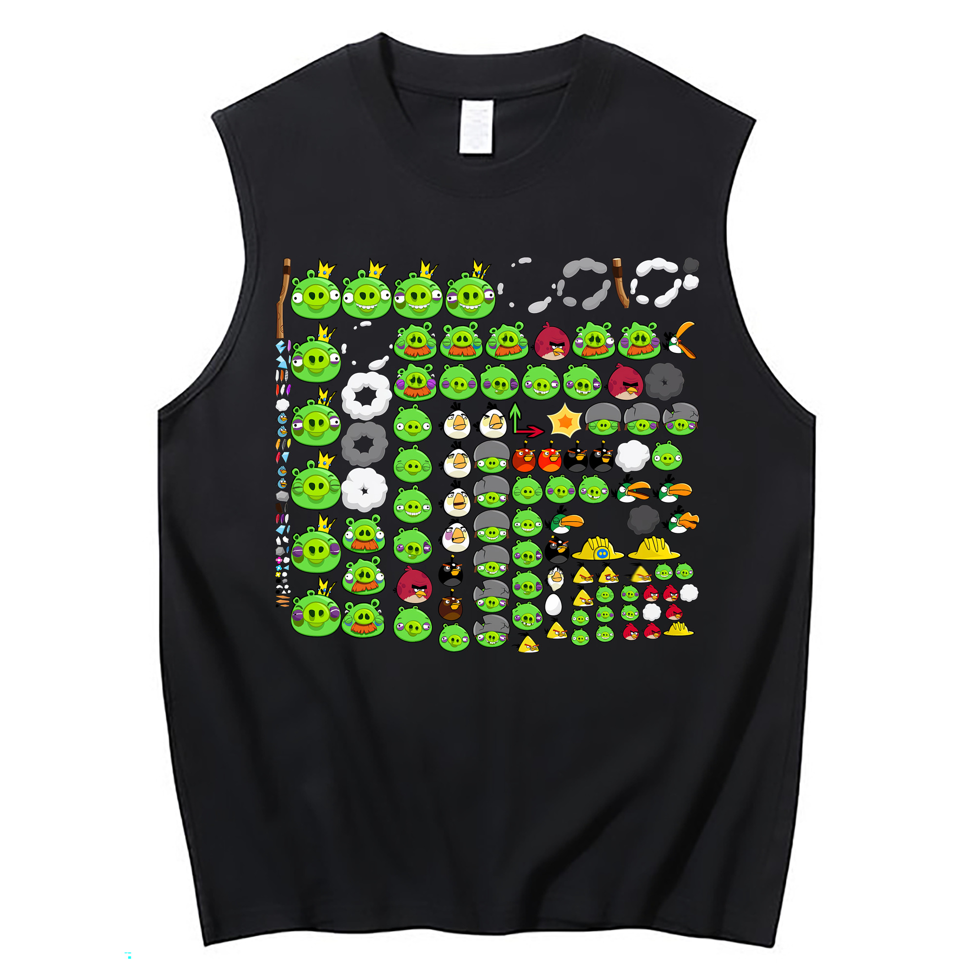 （画像用） Angry Birds アングリーバード コットン100％タンクトップ（フロントプリント）
