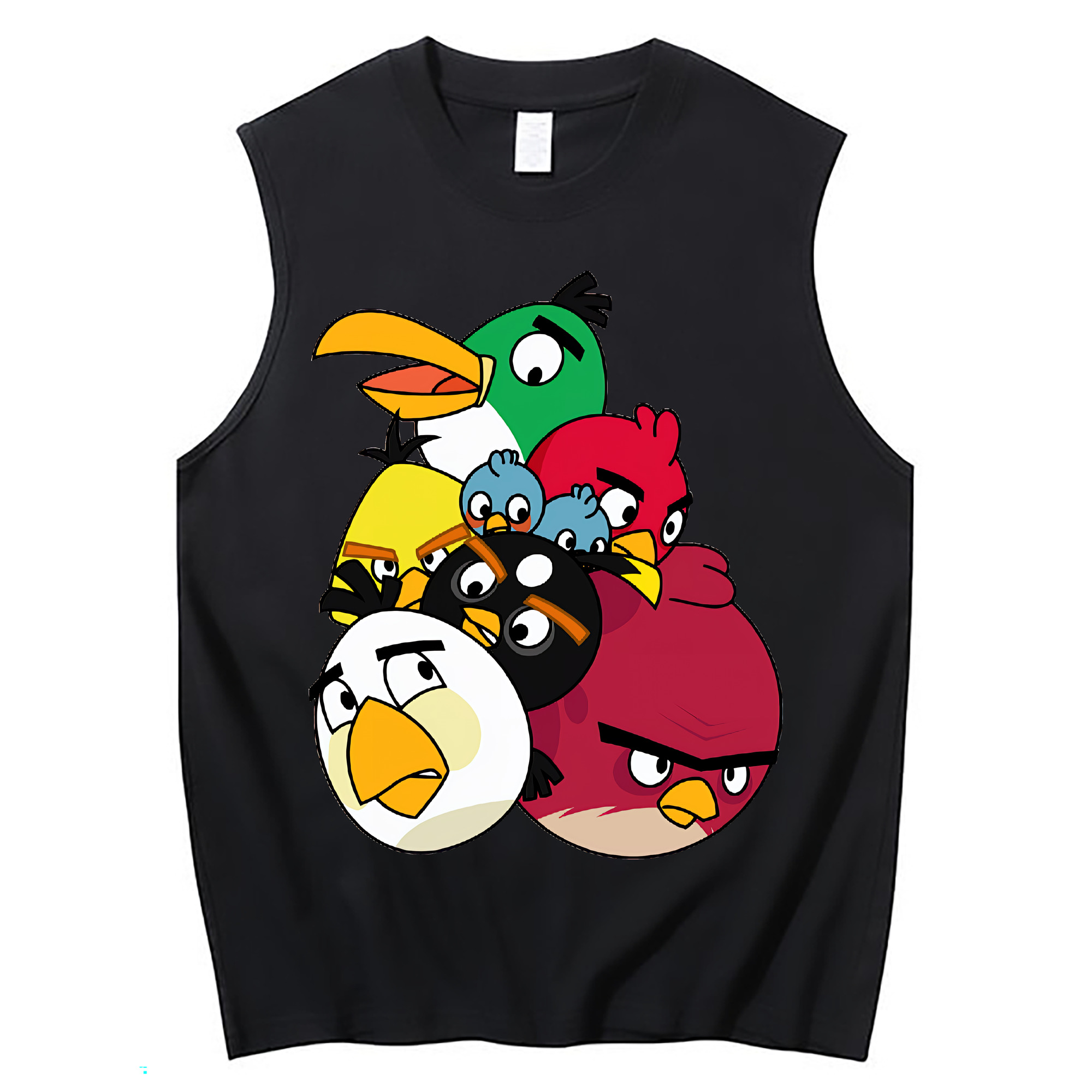 （画像用） Angry Birds アングリーバード コットン100％タンクトップ（フロントプリント）