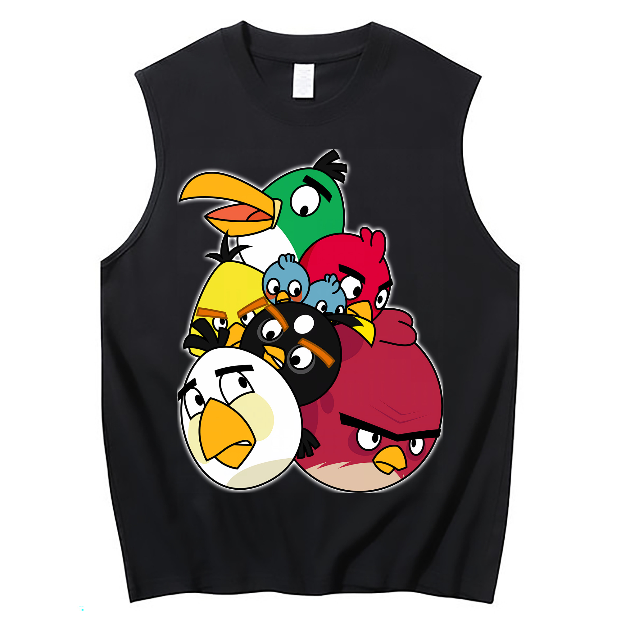 （画像用） Angry Birds アングリーバード コットン100％タンクトップ（フロントプリント）