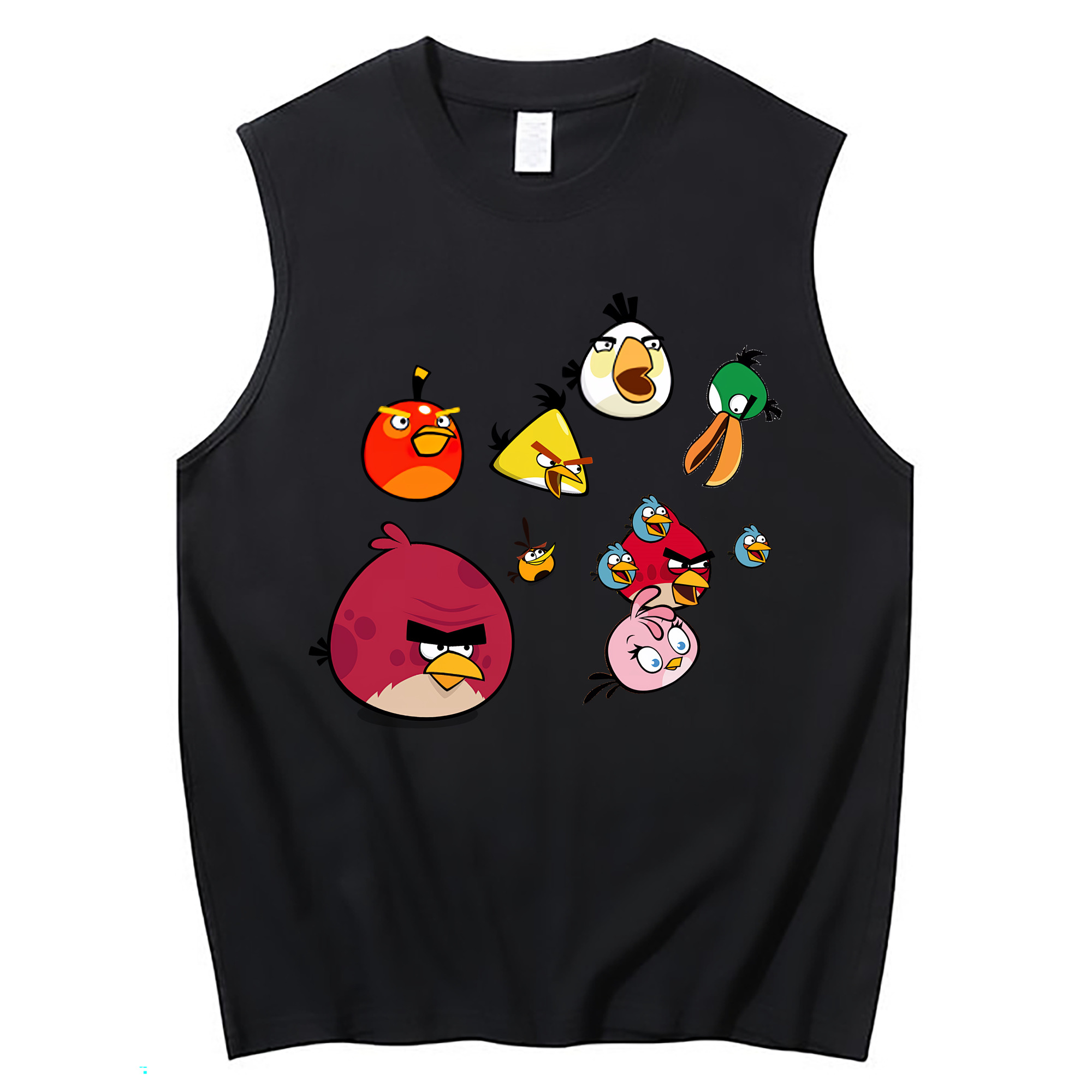 （画像用） Angry Birds アングリーバード コットン100％タンクトップ（フロントプリント）