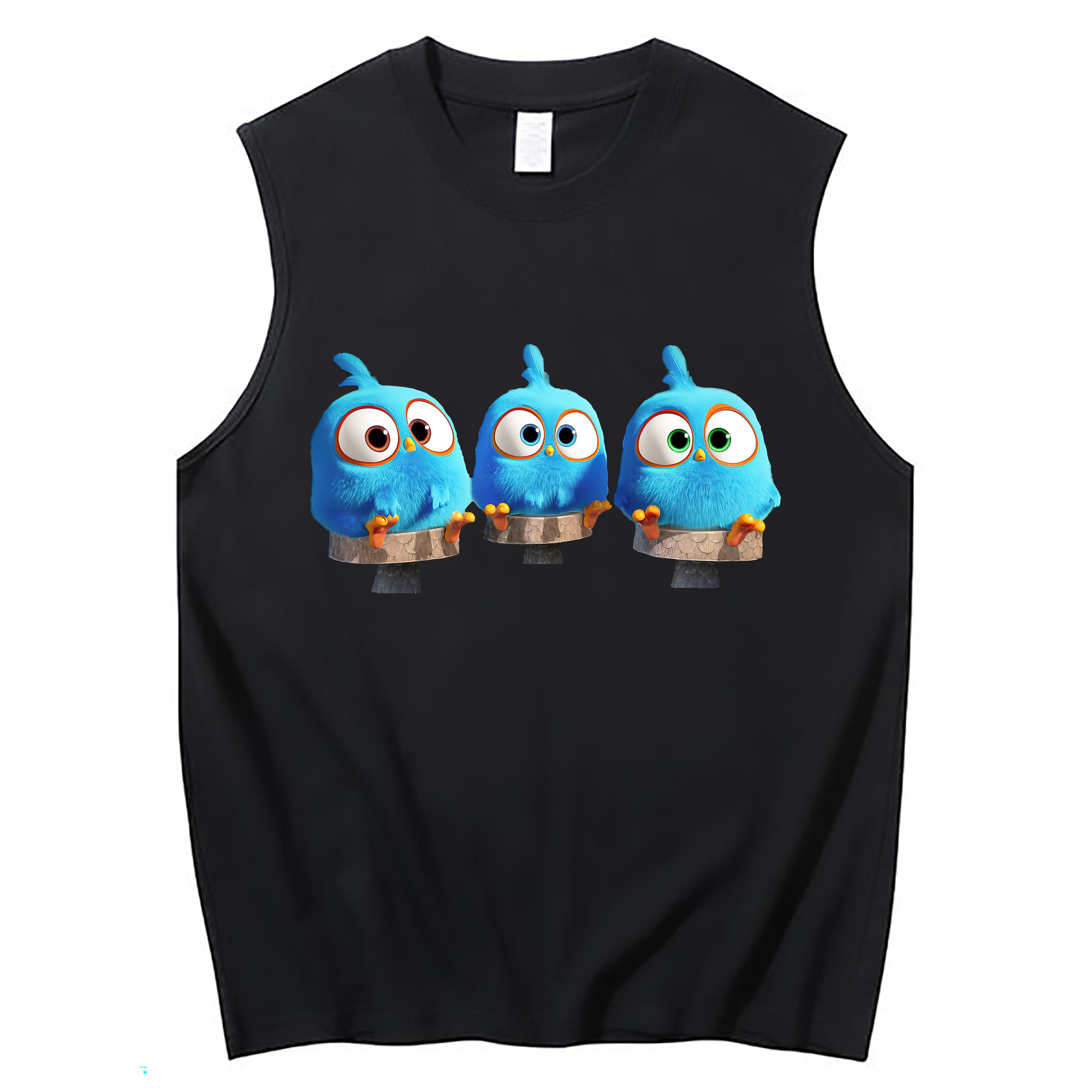 （画像用） Angry Birds アングリーバード コットン100％タンクトップ（フロントプリント）