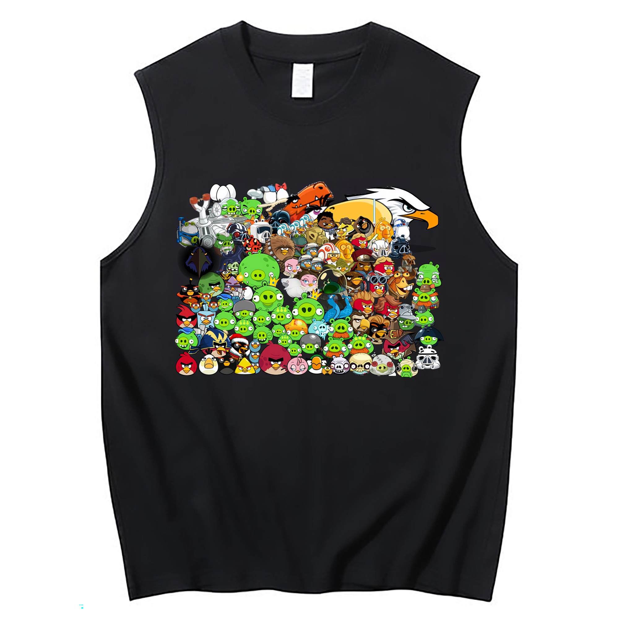 （画像用） Angry Birds アングリーバード コットン100％タンクトップ（フロントプリント）
