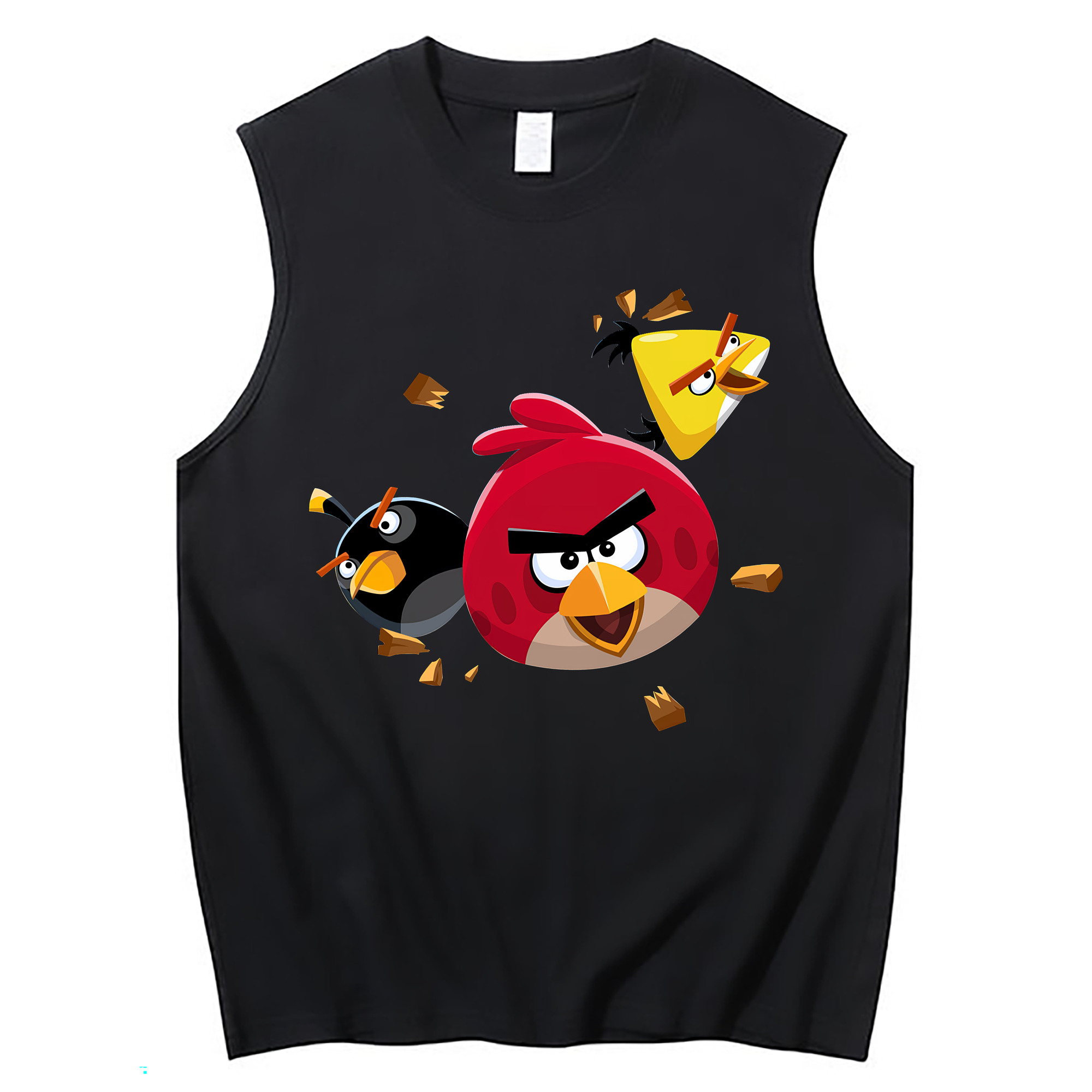 （画像用） Angry Birds アングリーバード コットン100％タンクトップ（フロントプリント）