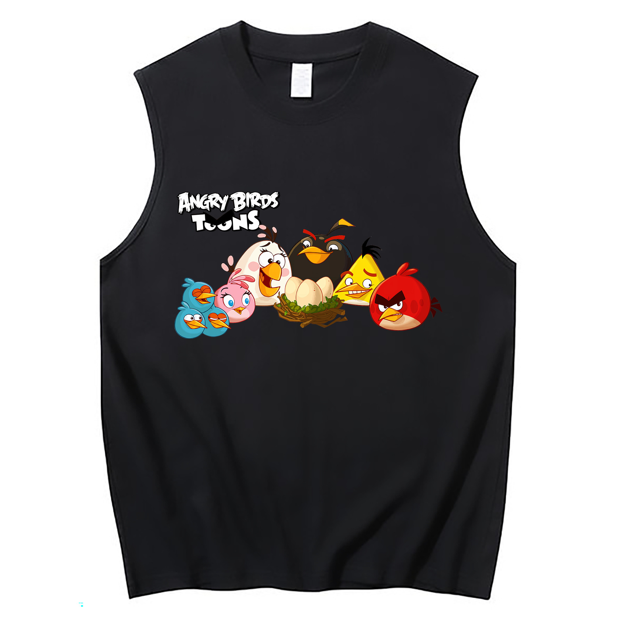 （画像用） Angry Birds アングリーバード コットン100％タンクトップ（フロントプリント）