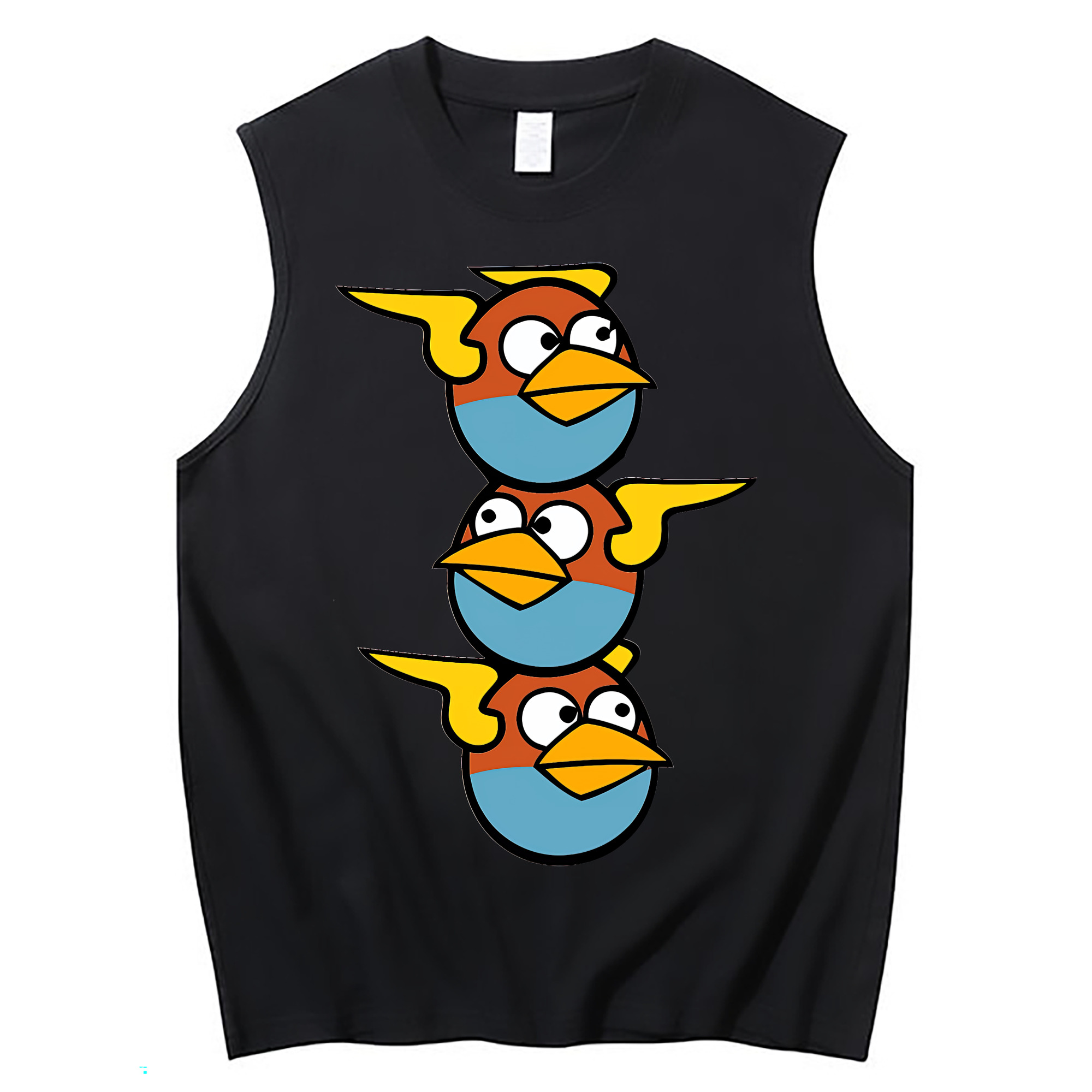 （画像用） Angry Birds アングリーバード コットン100％タンクトップ（フロントプリント）