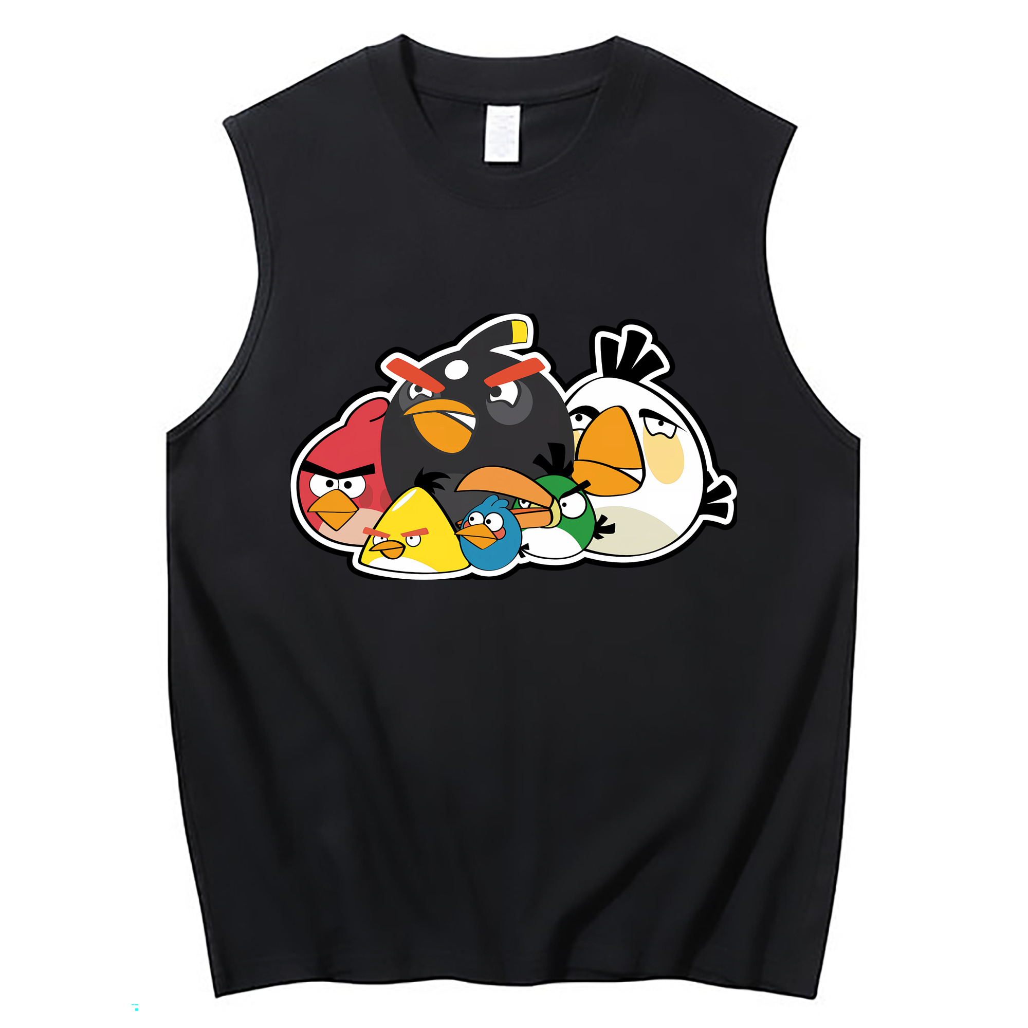 （画像用） Angry Birds アングリーバード コットン100％タンクトップ（フロントプリント）
