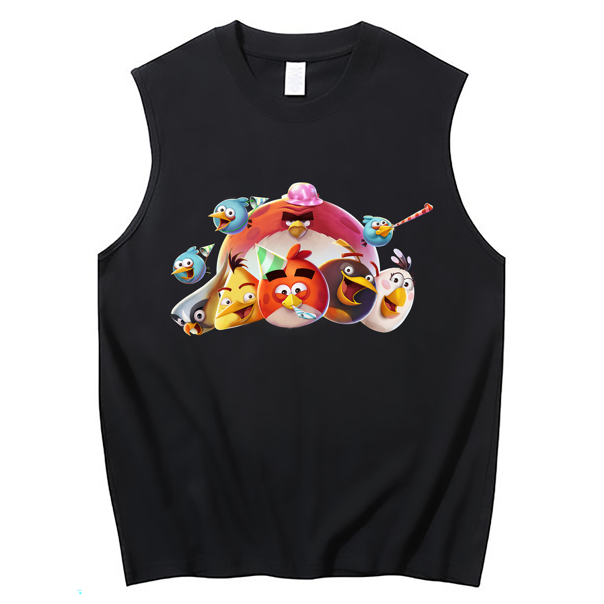（画像用） Angry Birds アングリーバード コットン100％タンクトップ（フロントプリント）