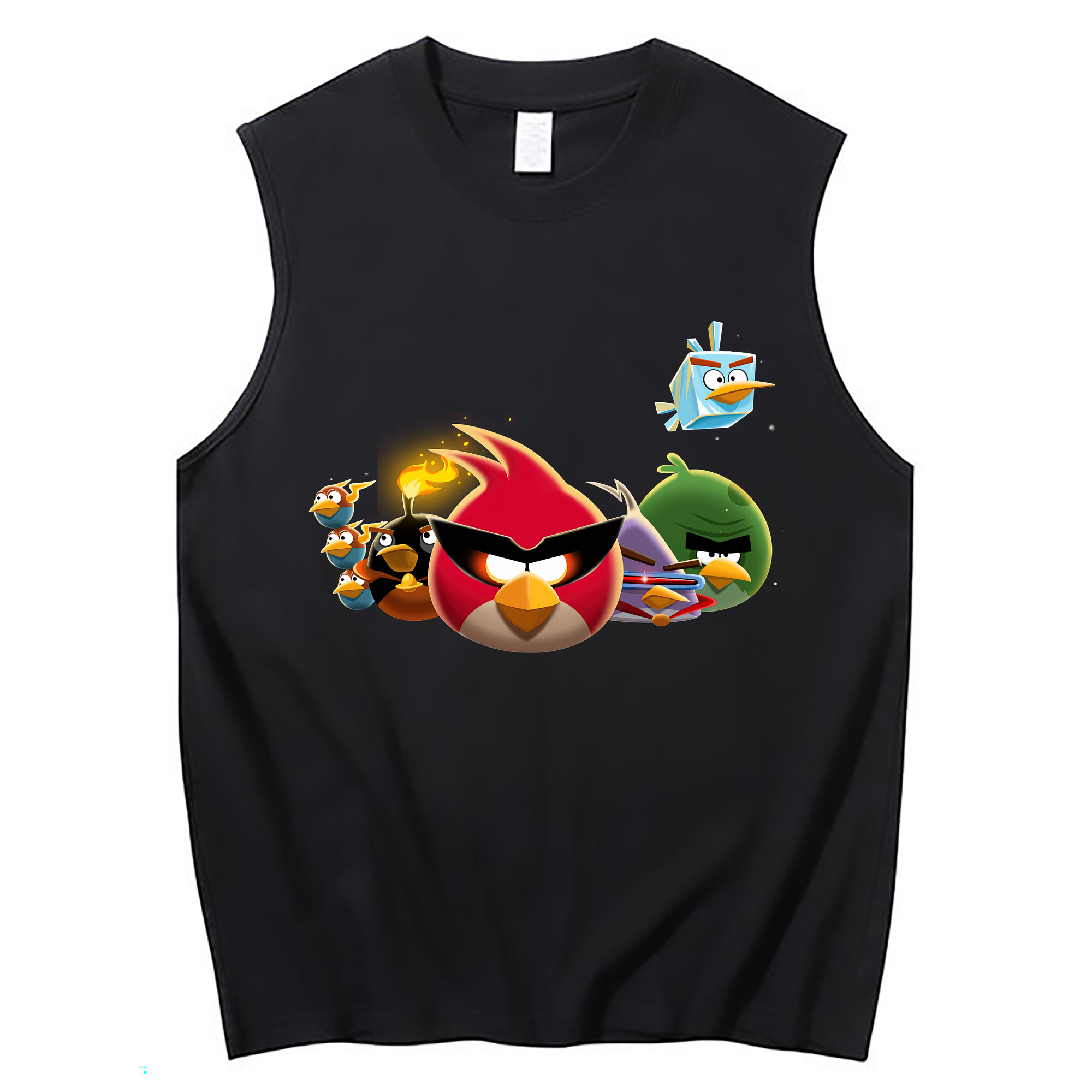 （画像用） Angry Birds アングリーバード コットン100％タンクトップ（フロントプリント）