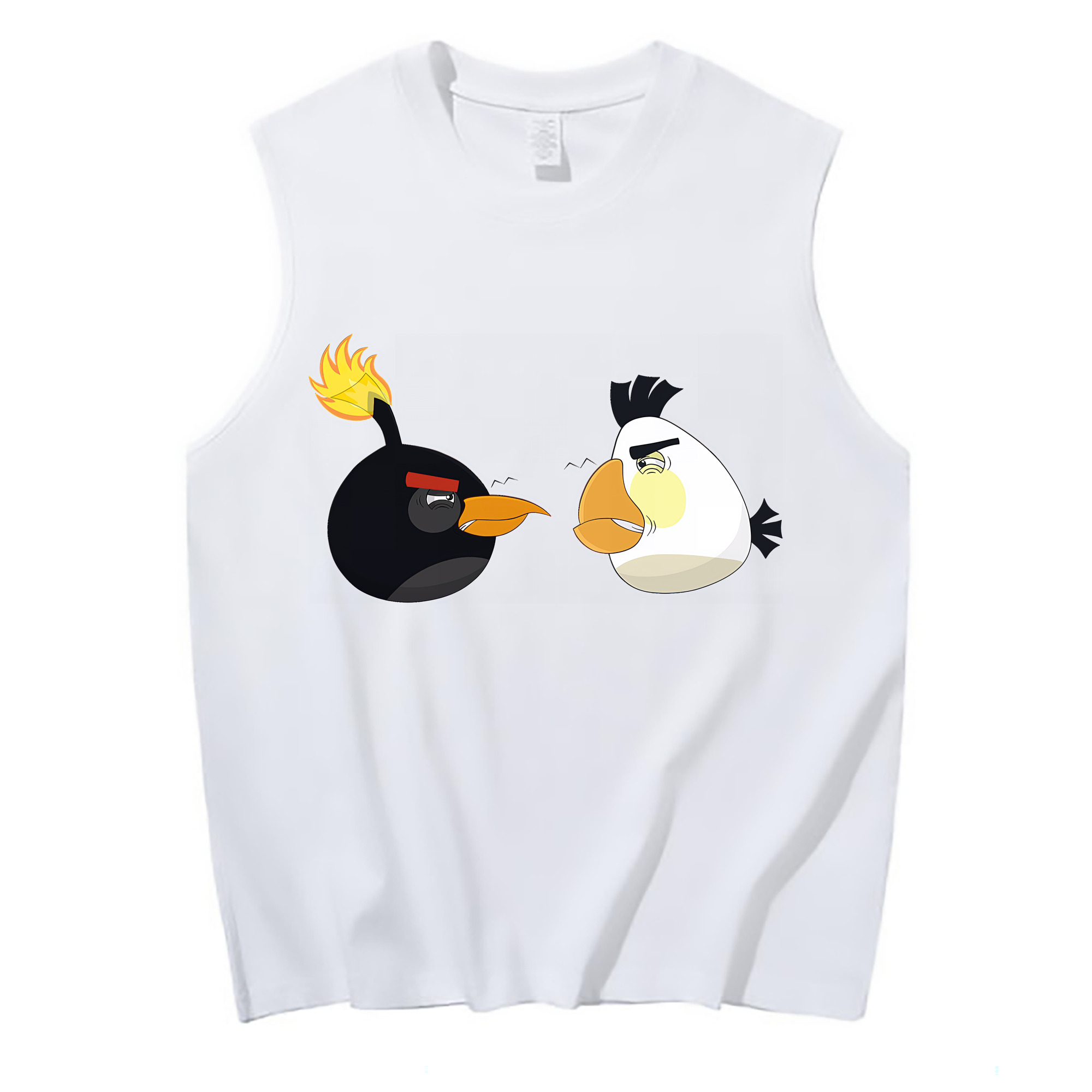 （画像用） Angry Birds アングリーバード コットン100％タンクトップ（フロントプリント）