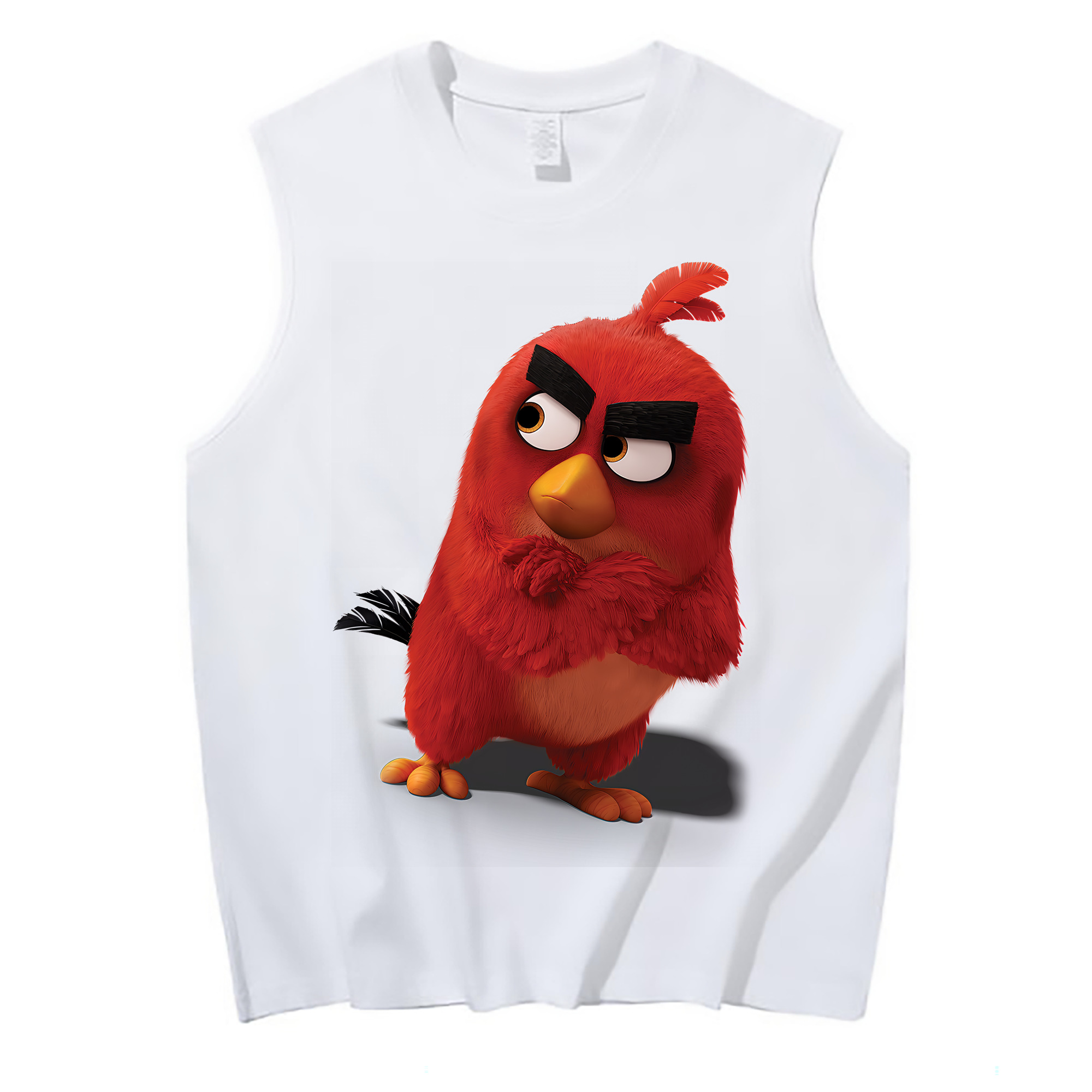 （画像用） Angry Birds アングリーバード コットン100％タンクトップ（フロントプリント）