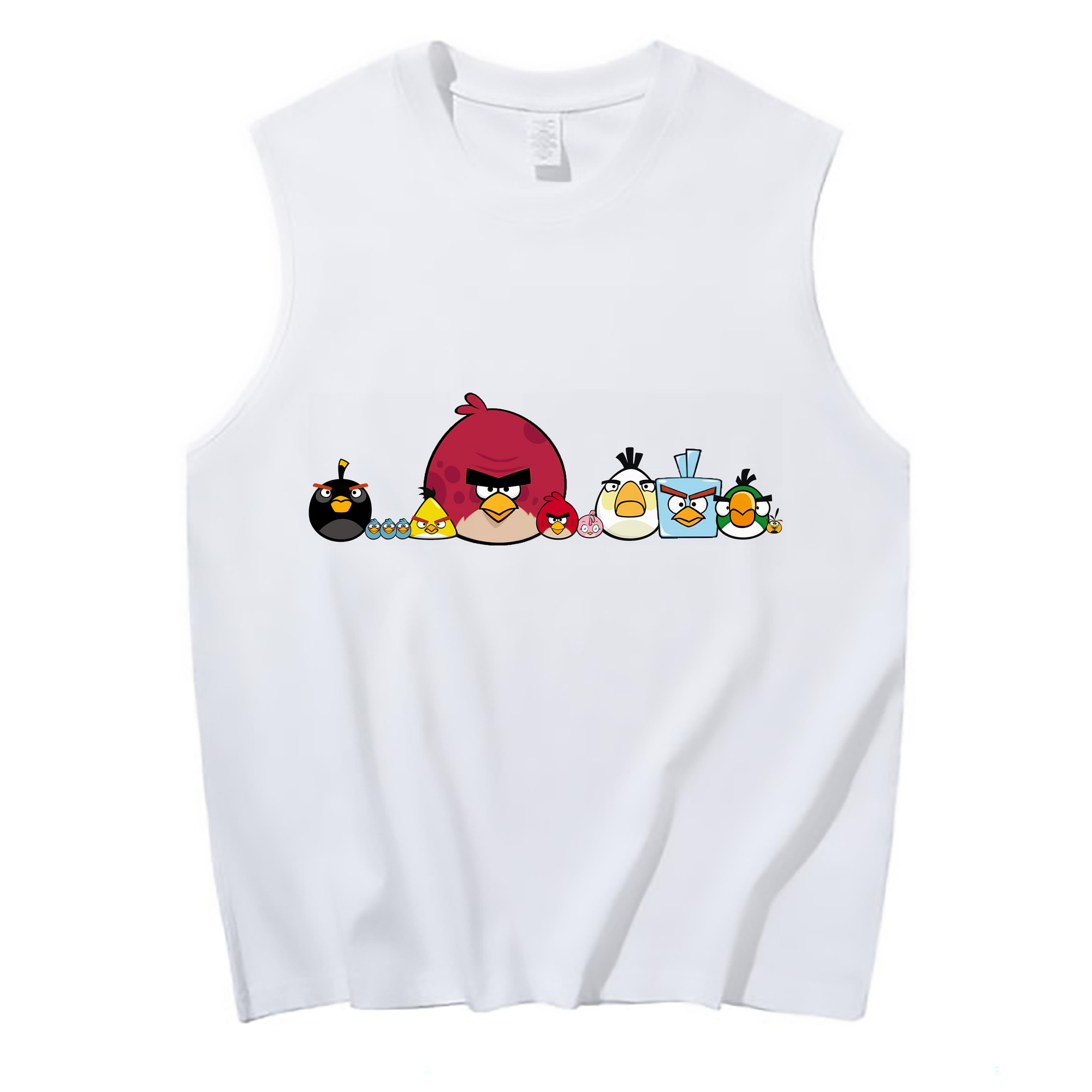 （画像用） Angry Birds アングリーバード コットン100％タンクトップ（フロントプリント）