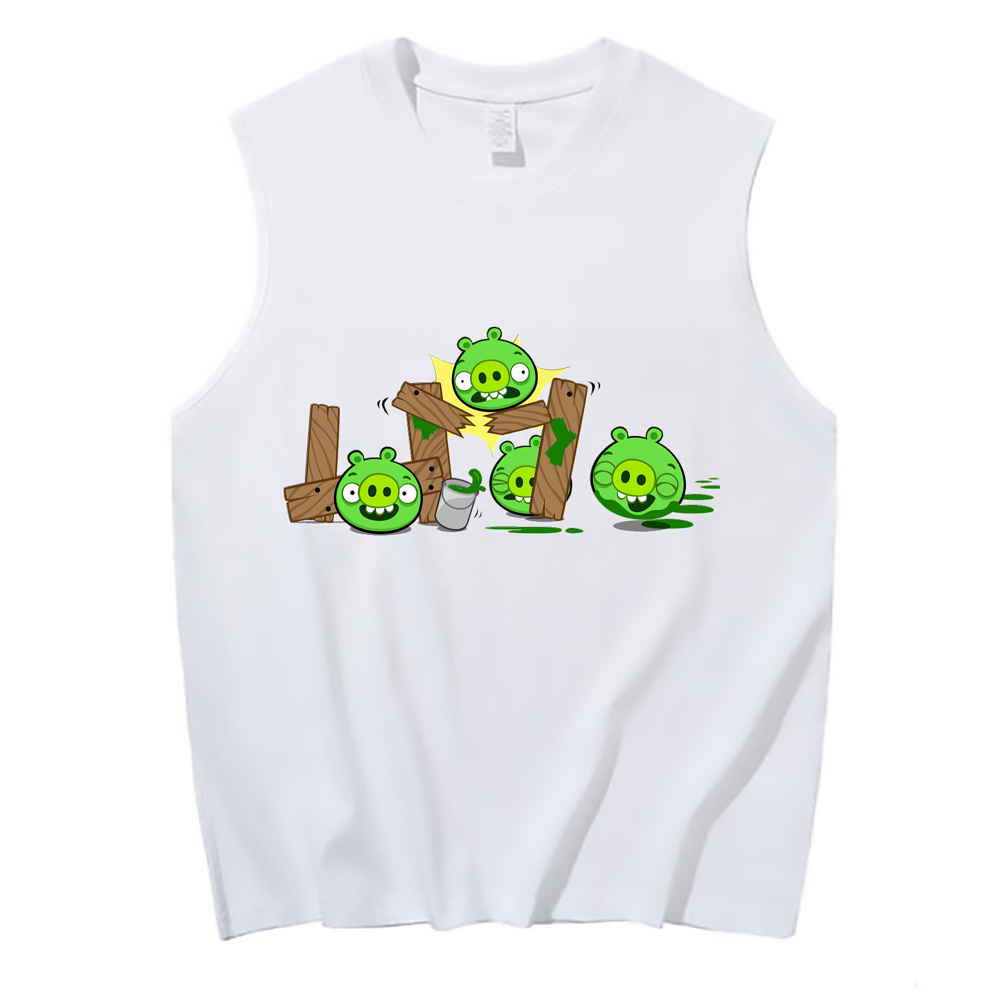（画像用） Angry Birds アングリーバード コットン100％タンクトップ（フロントプリント）