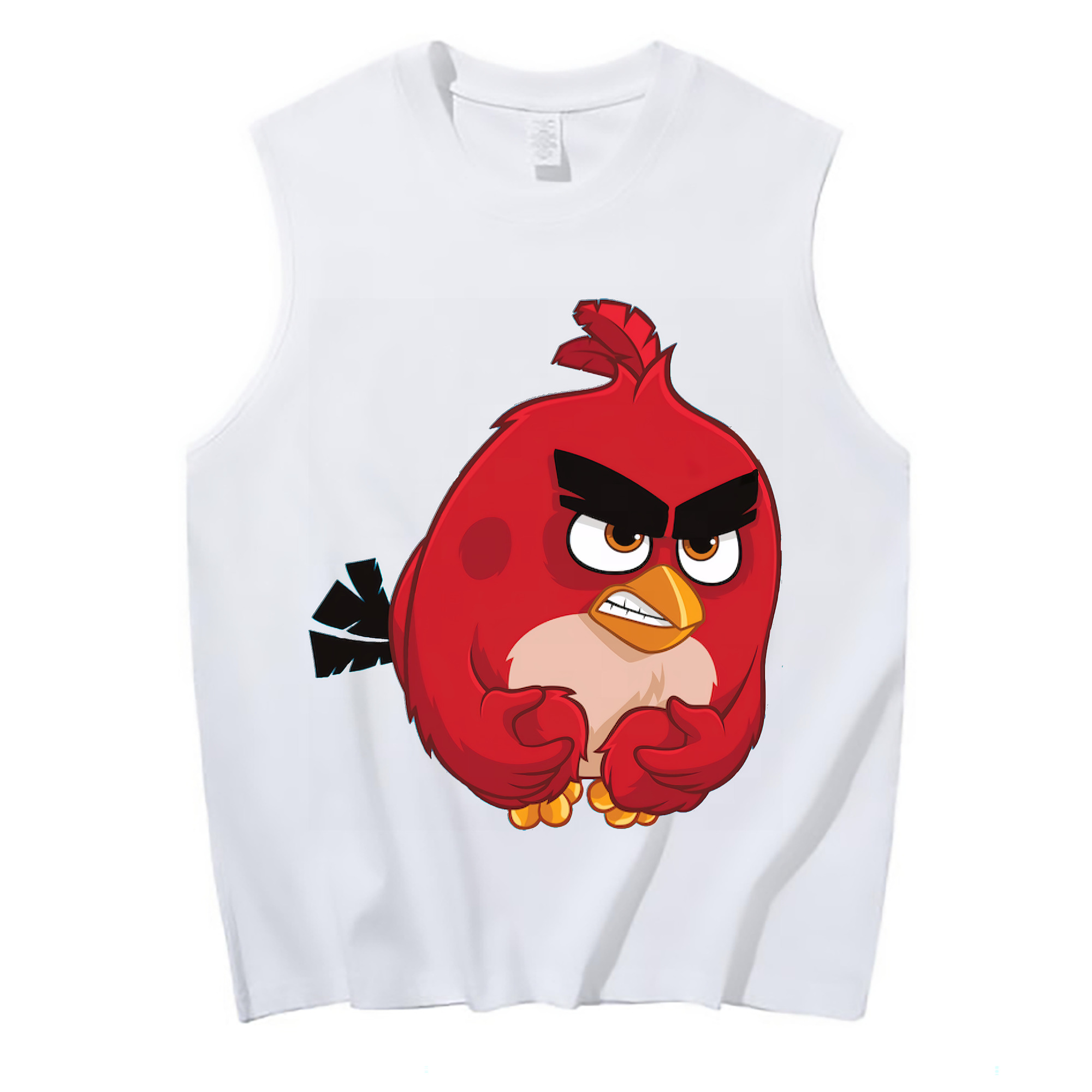 （画像用） Angry Birds アングリーバード コットン100％タンクトップ（フロントプリント）