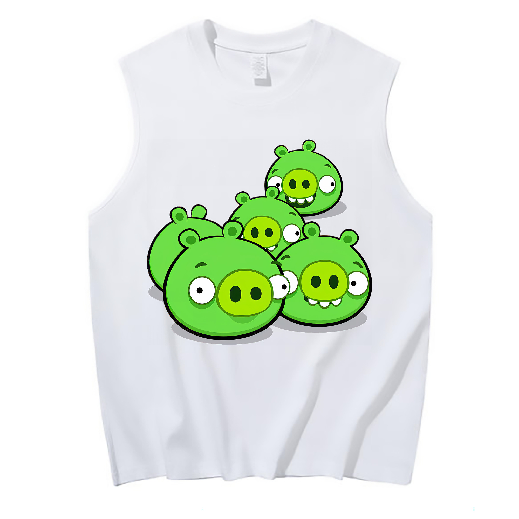 （画像用） Angry Birds アングリーバード コットン100％タンクトップ（フロントプリント）