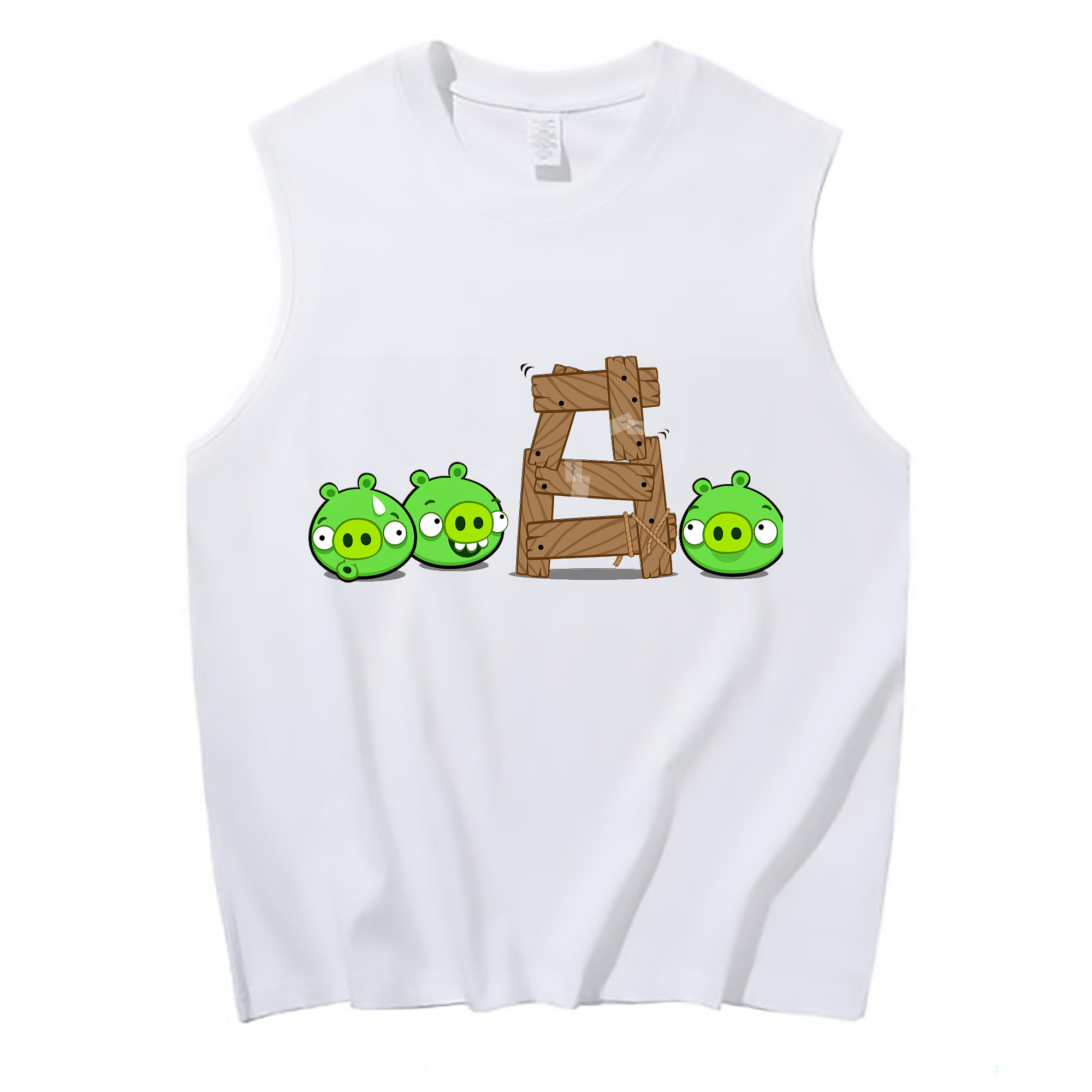 （画像用） Angry Birds アングリーバード コットン100％タンクトップ（フロントプリント）