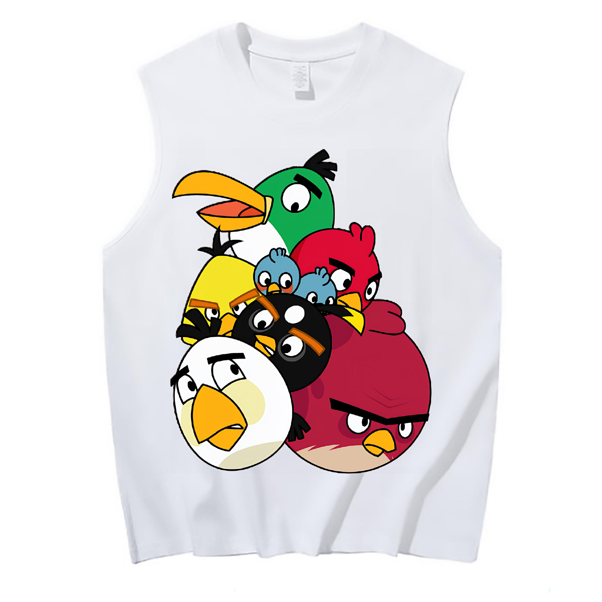 （画像用） Angry Birds アングリーバード コットン100％タンクトップ（フロントプリント）