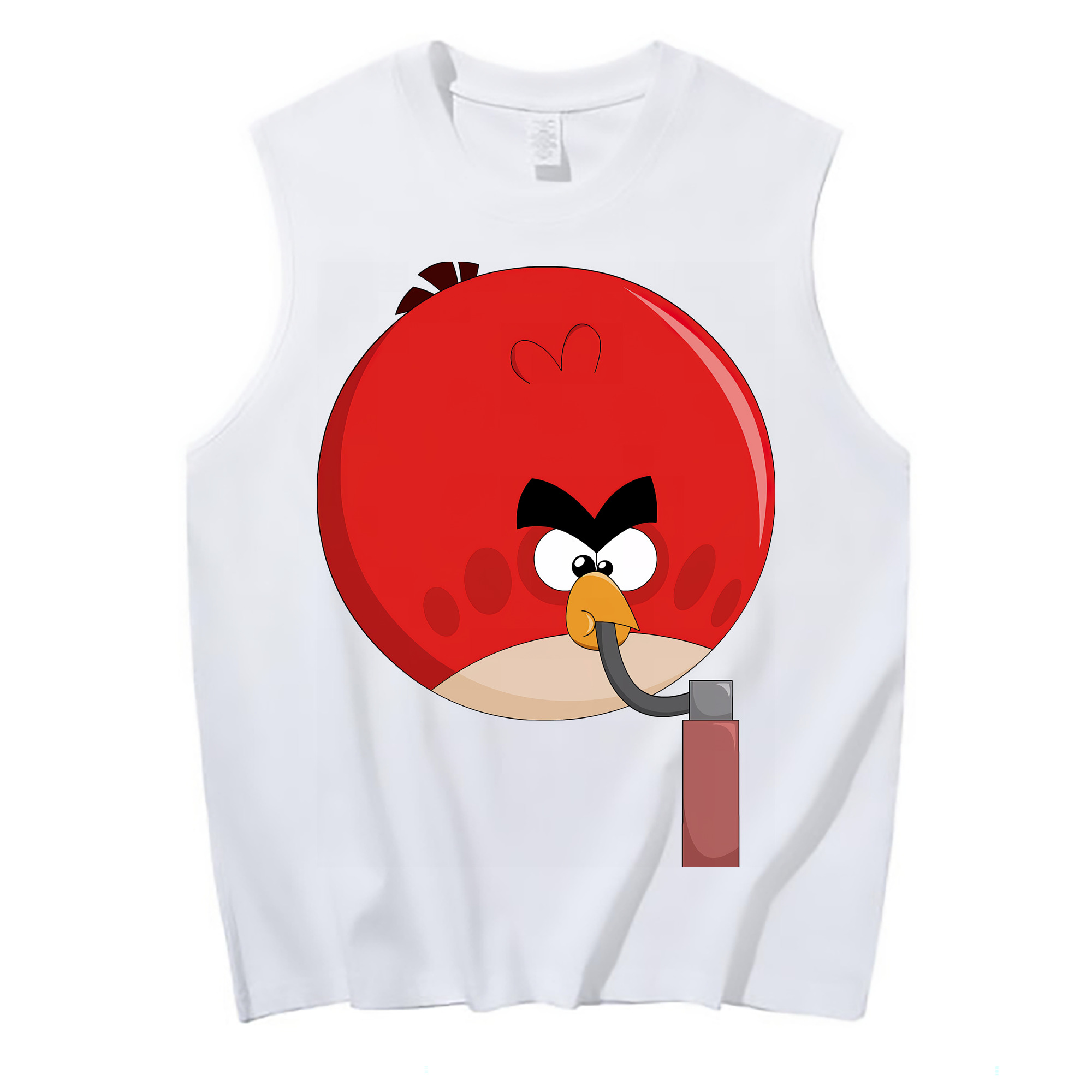（画像用） Angry Birds アングリーバード コットン100％タンクトップ（フロントプリント）