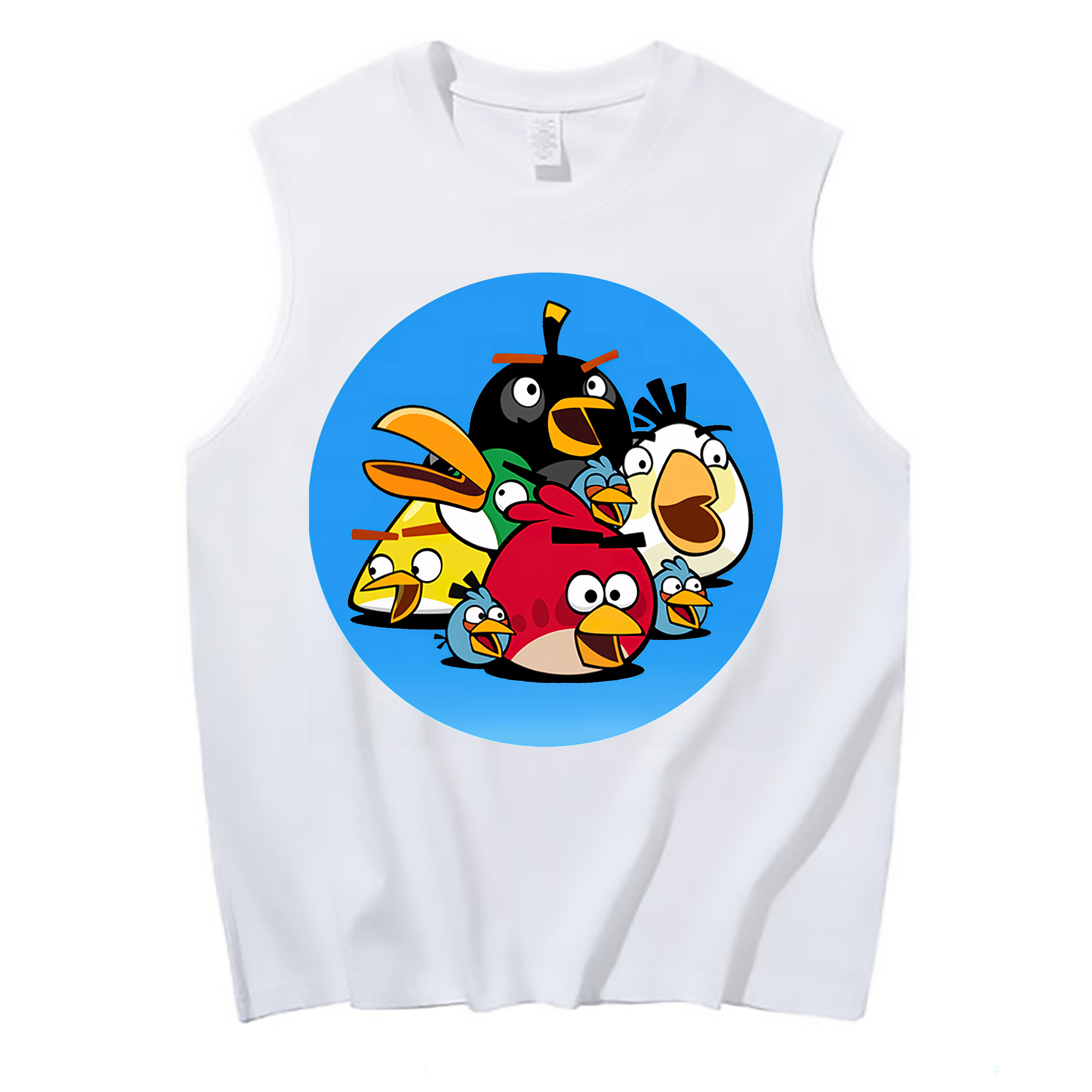 （画像用） Angry Birds アングリーバード コットン100％タンクトップ（フロントプリント）