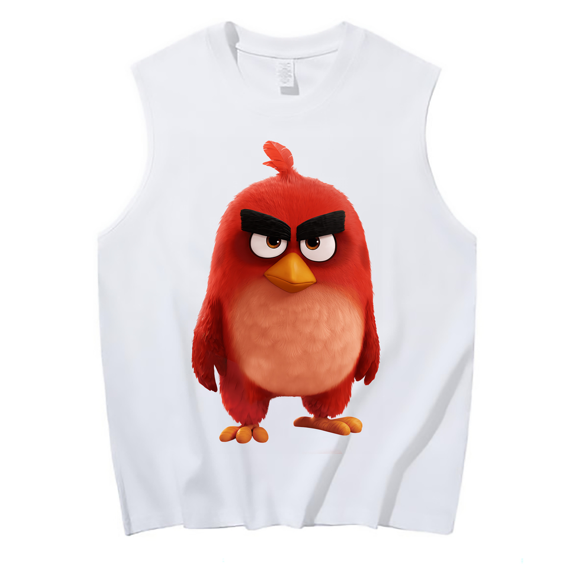（画像用） Angry Birds アングリーバード コットン100％タンクトップ（フロントプリント）