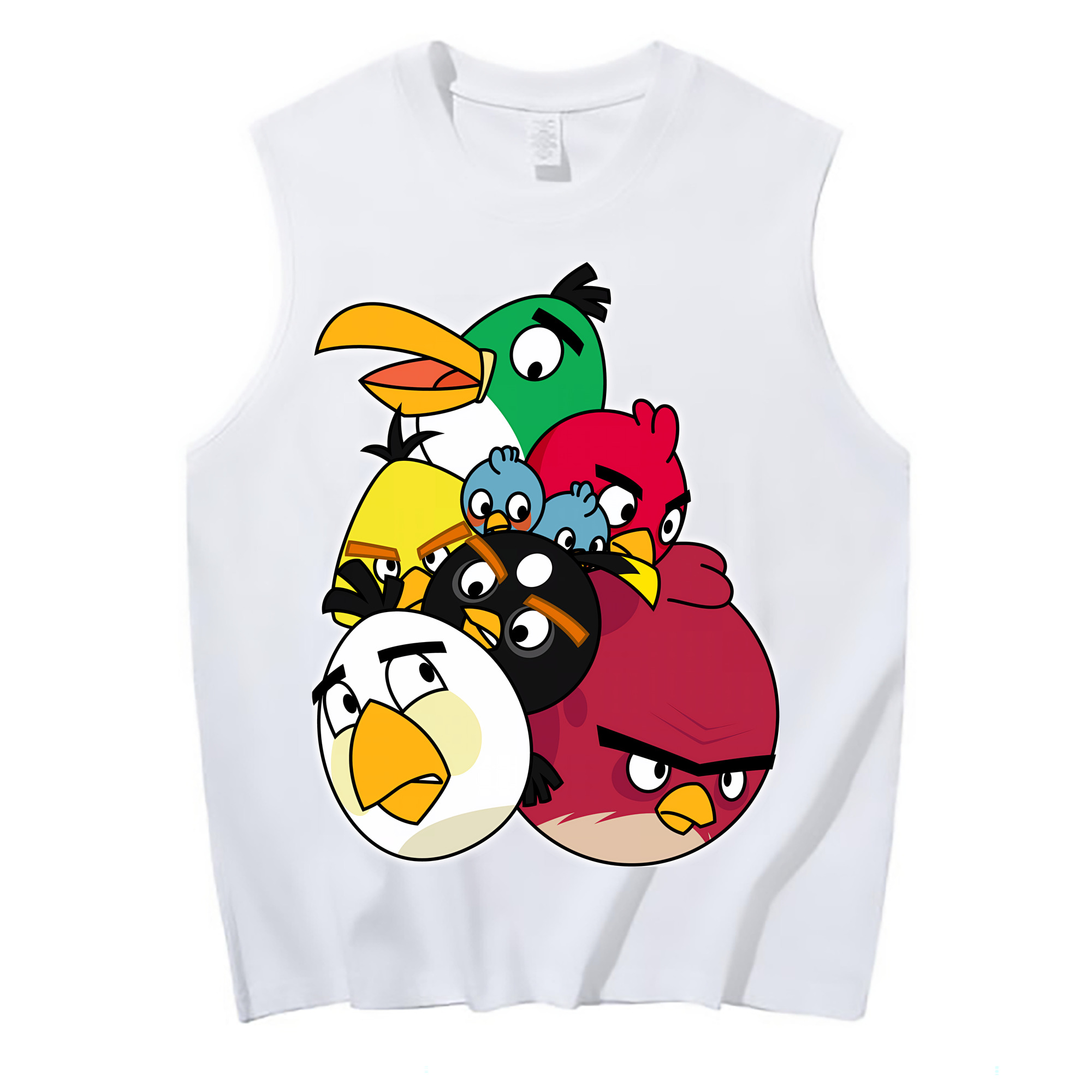 （画像用） Angry Birds アングリーバード コットン100％タンクトップ（フロントプリント）