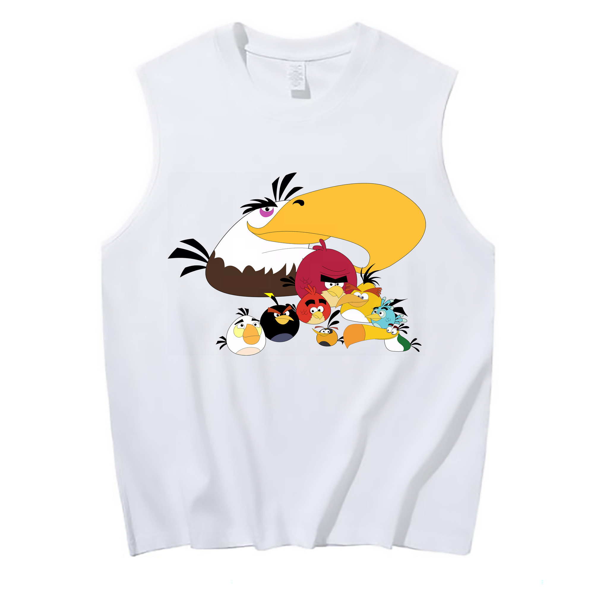 （画像用） Angry Birds アングリーバード コットン100％タンクトップ（フロントプリント）