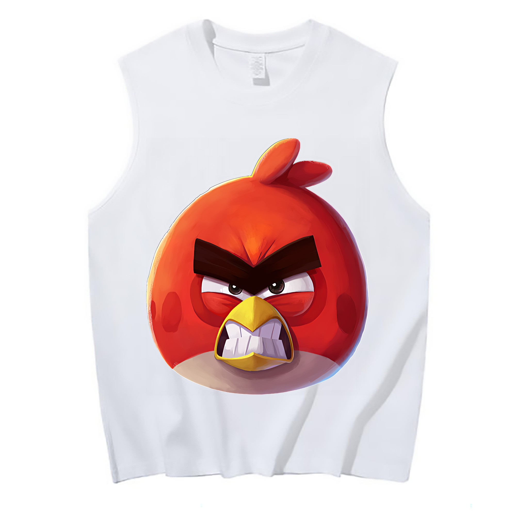 （画像用） Angry Birds アングリーバード コットン100％タンクトップ（フロントプリント）