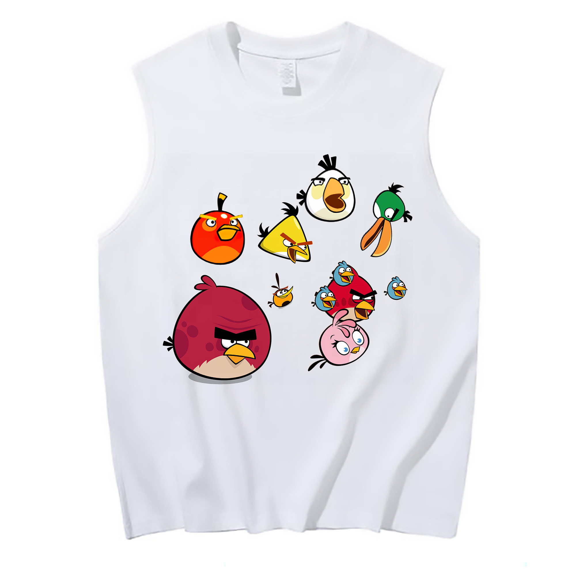 （画像用） Angry Birds アングリーバード コットン100％タンクトップ（フロントプリント）