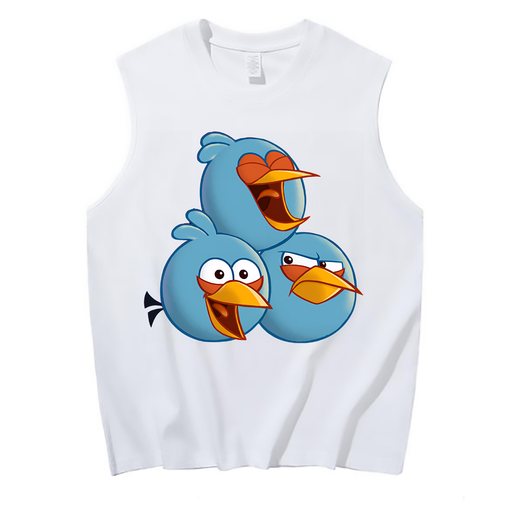 （画像用） Angry Birds アングリーバード コットン100％タンクトップ（フロントプリント）