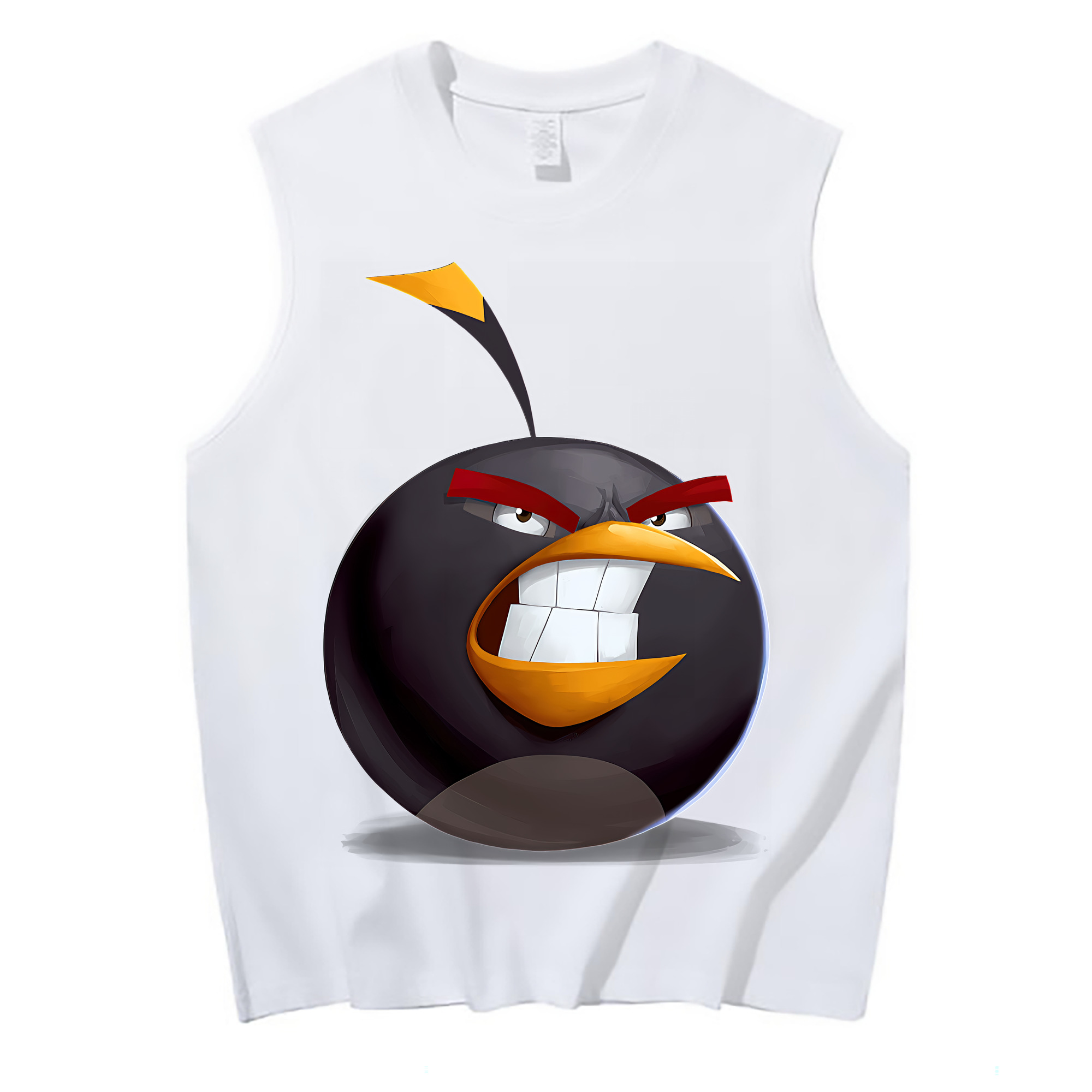 （画像用） Angry Birds アングリーバード コットン100％タンクトップ（フロントプリント）
