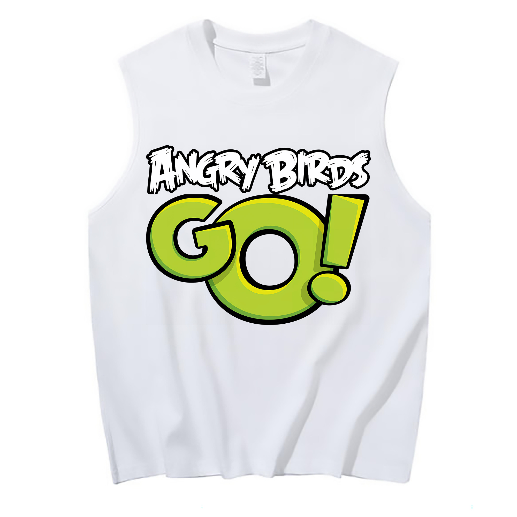 （画像用） Angry Birds アングリーバード コットン100％タンクトップ（フロントプリント）