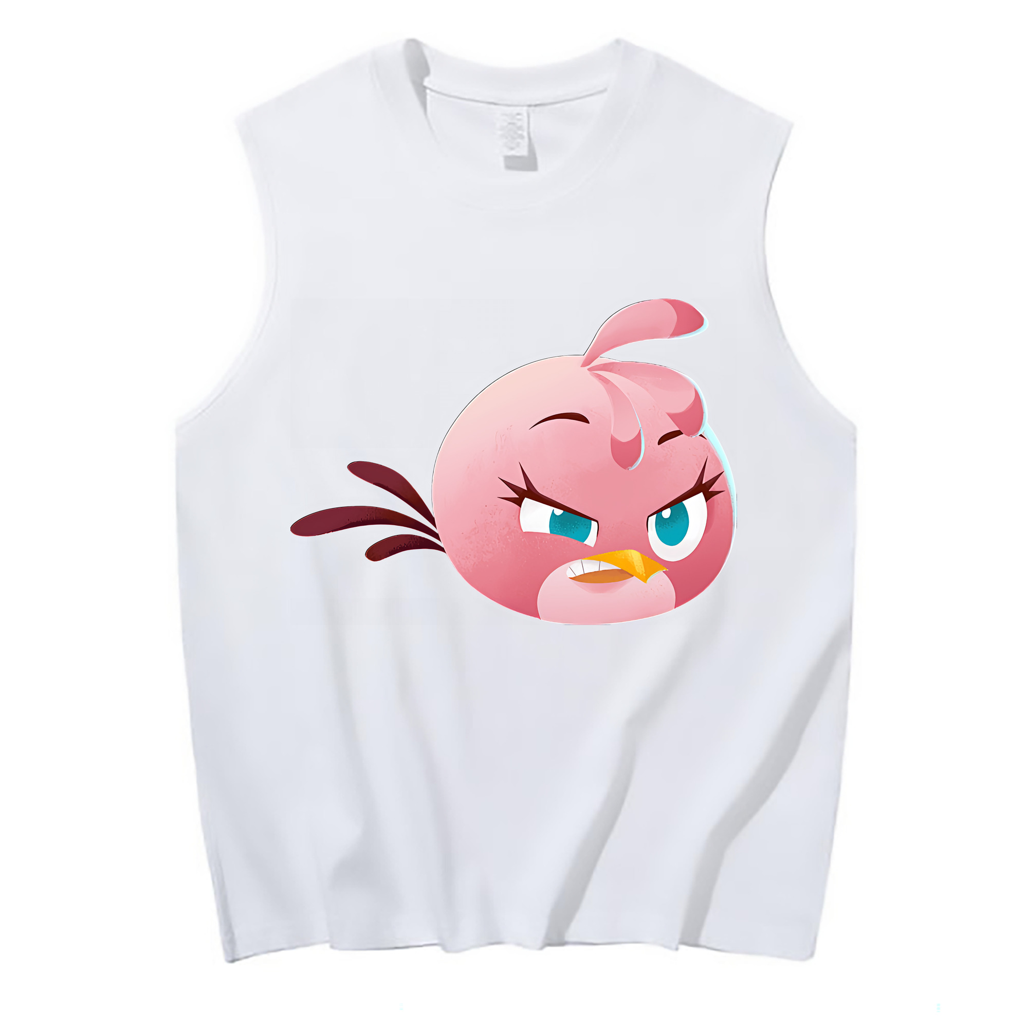 （画像用） Angry Birds アングリーバード コットン100％タンクトップ（フロントプリント）
