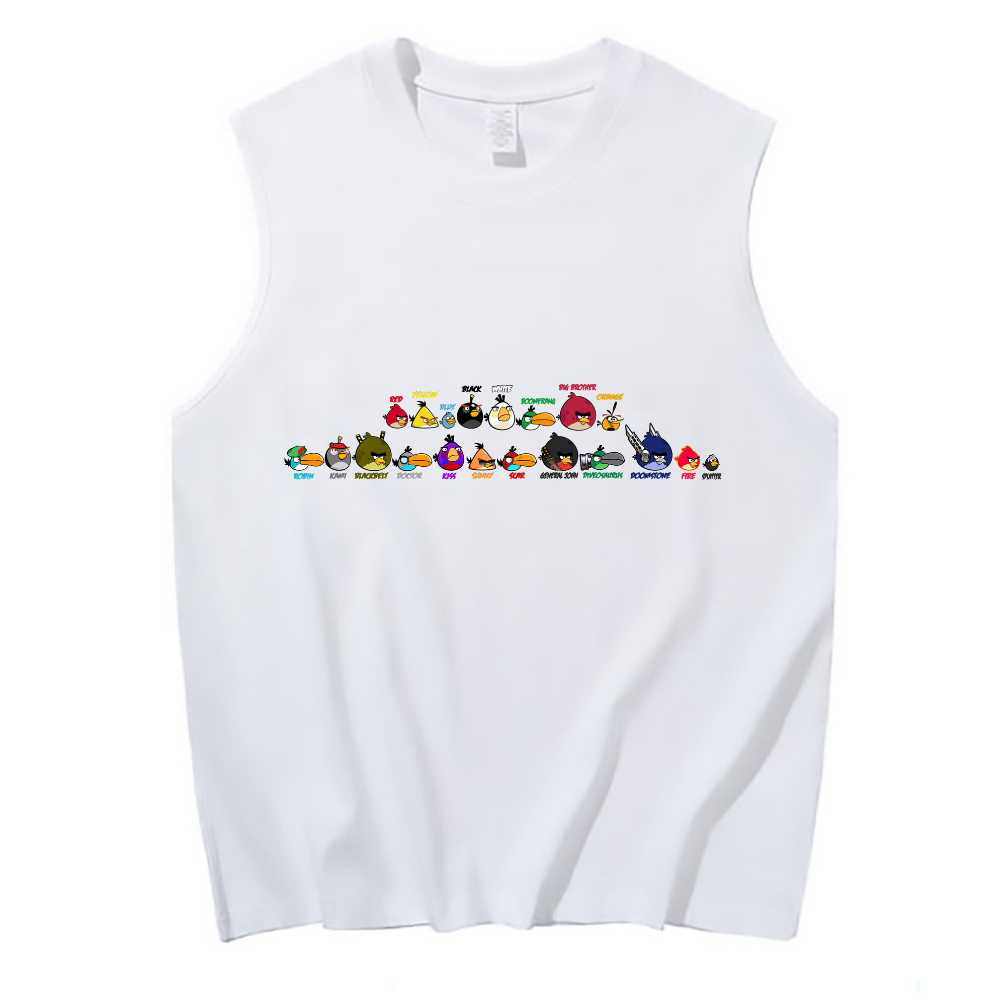 （画像用） Angry Birds アングリーバード コットン100％タンクトップ（フロントプリント）