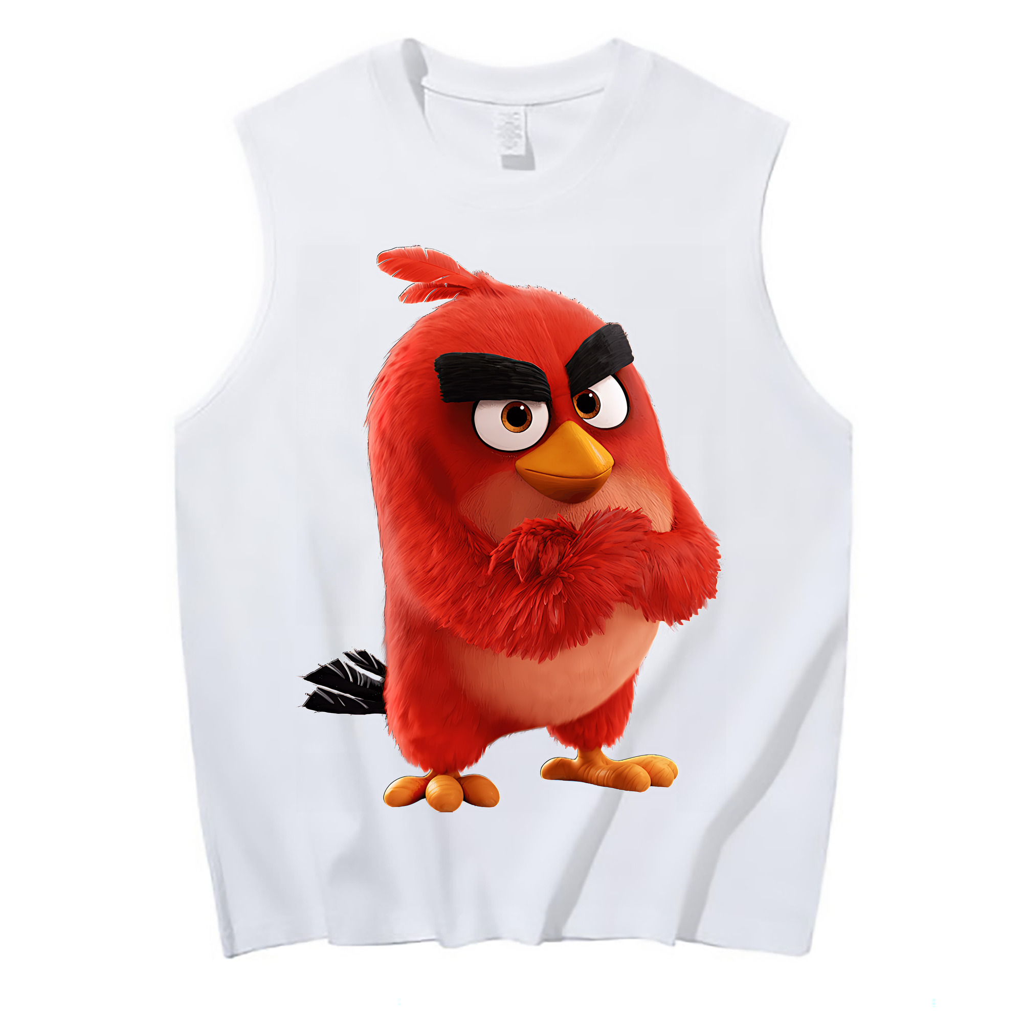 （画像用） Angry Birds アングリーバード コットン100％タンクトップ（フロントプリント）
