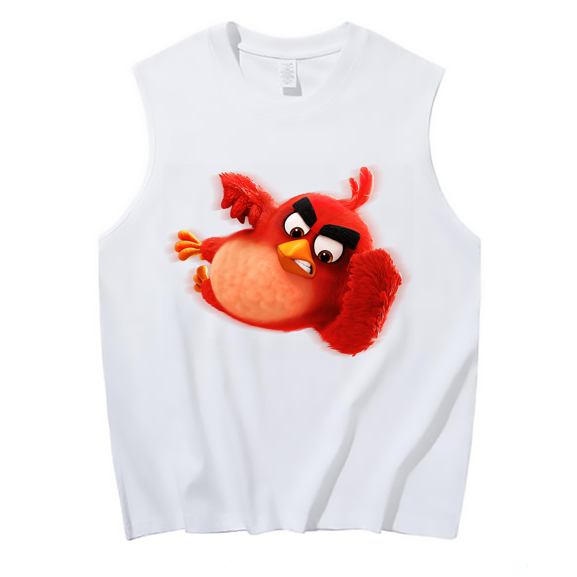（画像用） Angry Birds アングリーバード コットン100％タンクトップ（フロントプリント）