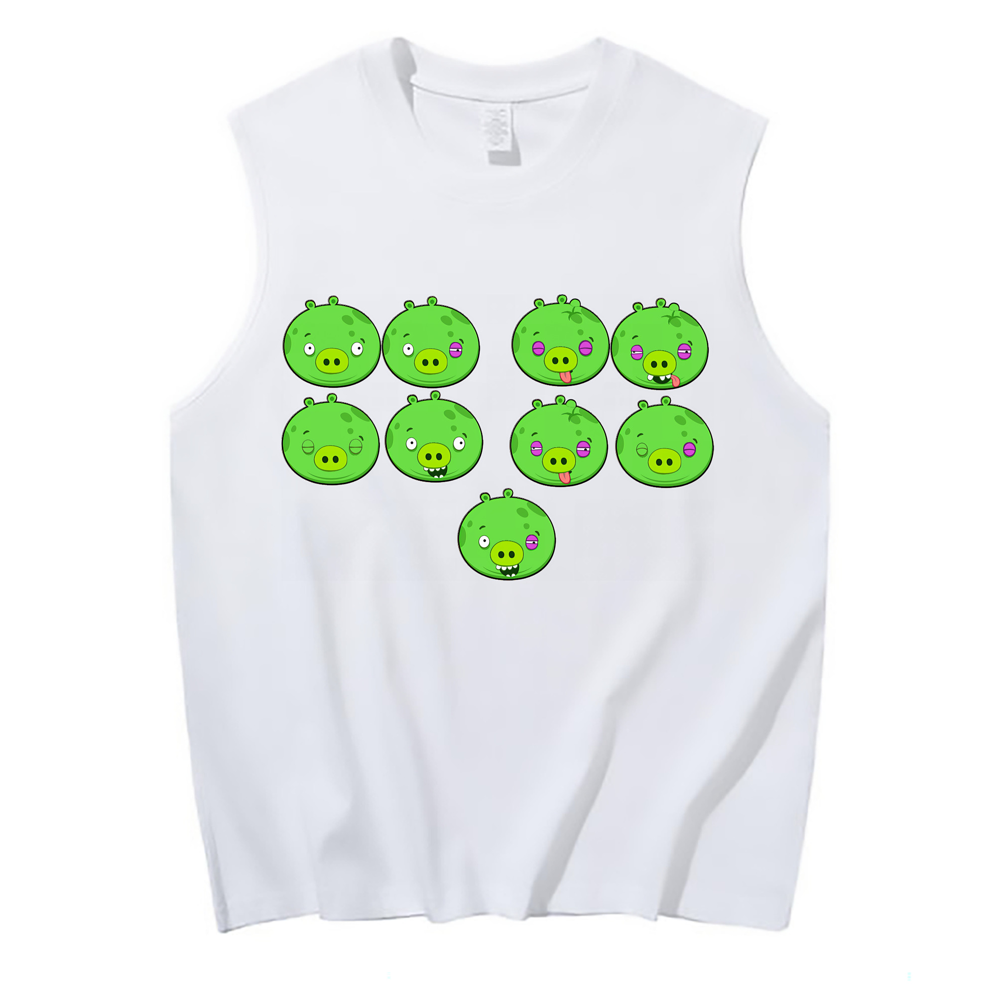 （画像用） Angry Birds アングリーバード コットン100％タンクトップ（フロントプリント）