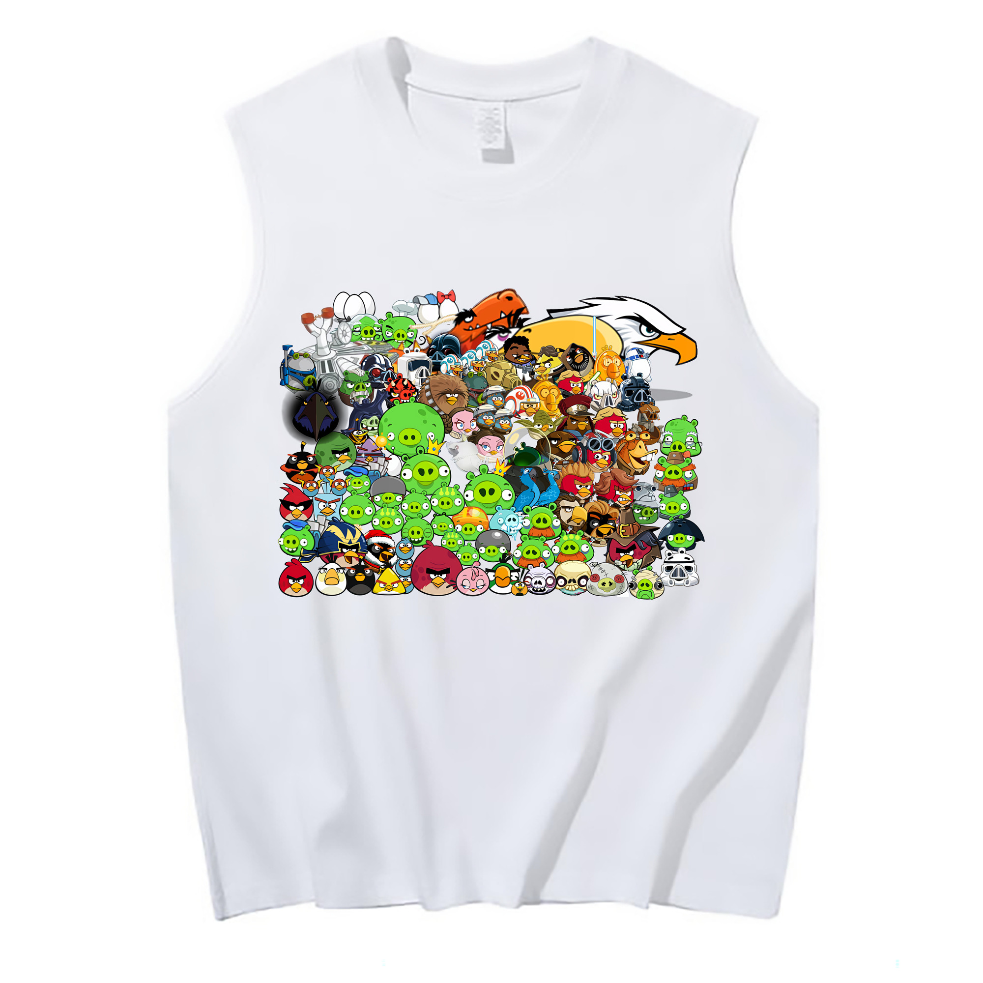 （画像用） Angry Birds アングリーバード コットン100％タンクトップ（フロントプリント）