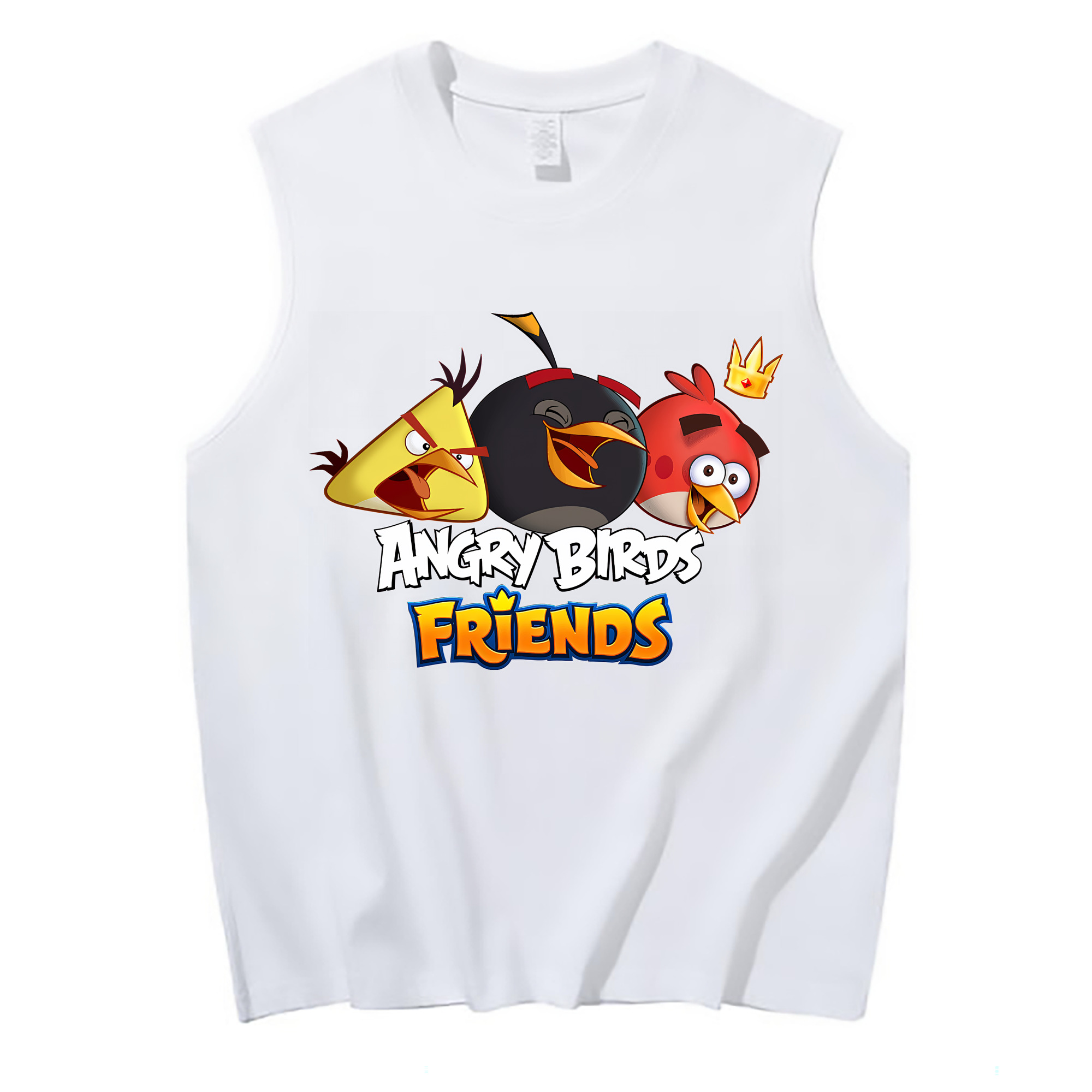（画像用） Angry Birds アングリーバード コットン100％タンクトップ（フロントプリント）