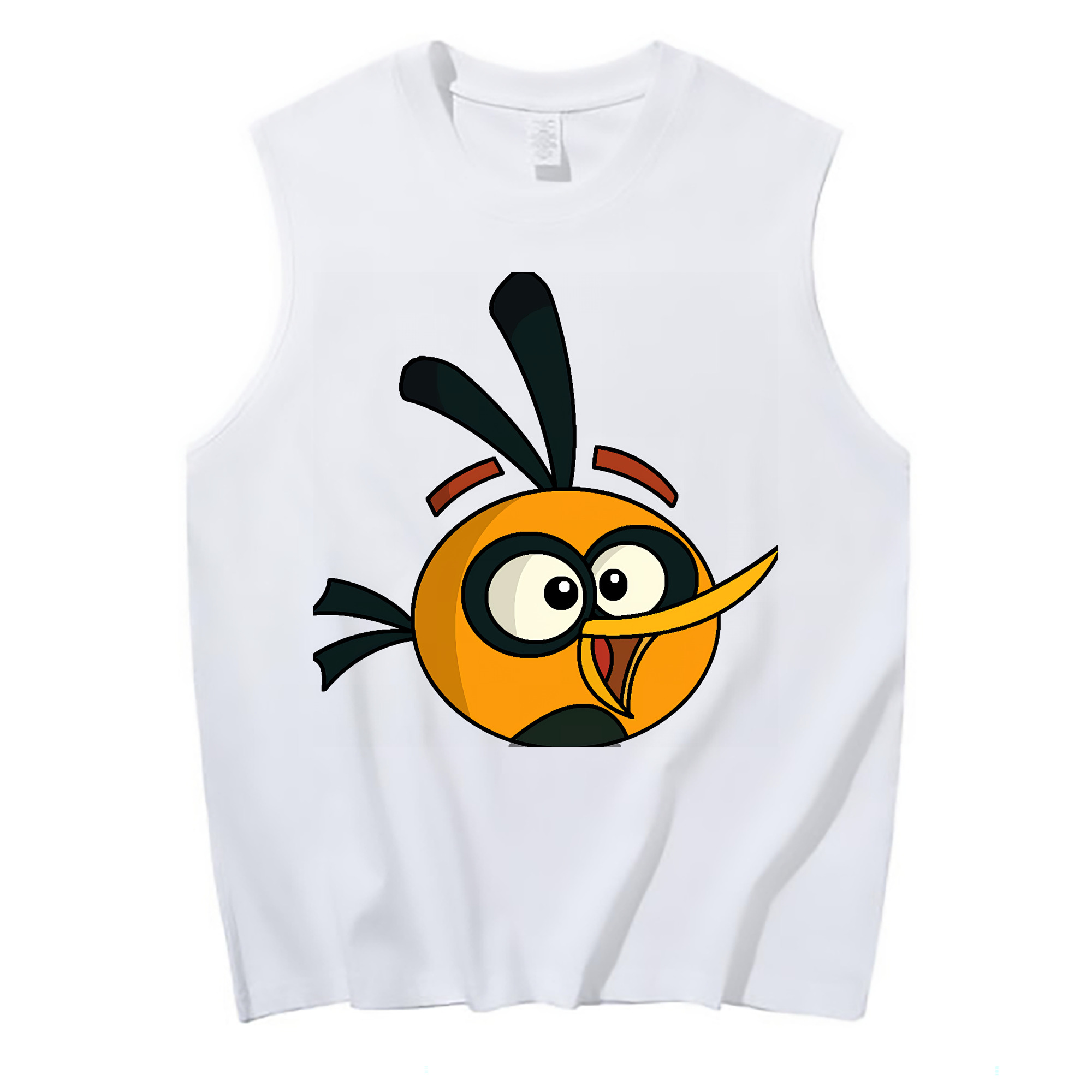 （画像用） Angry Birds アングリーバード コットン100％タンクトップ（フロントプリント）