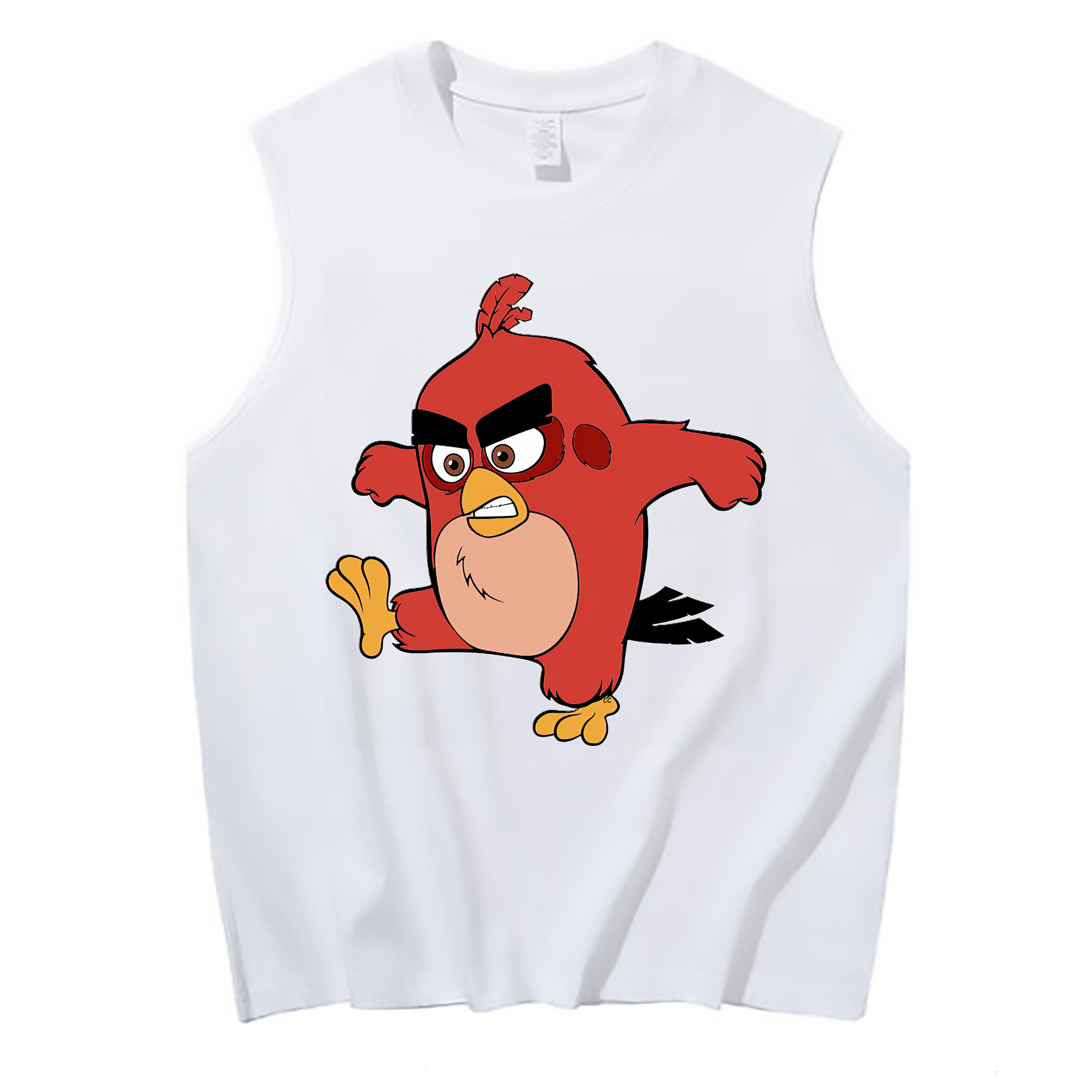（画像用） Angry Birds アングリーバード コットン100％タンクトップ（フロントプリント）