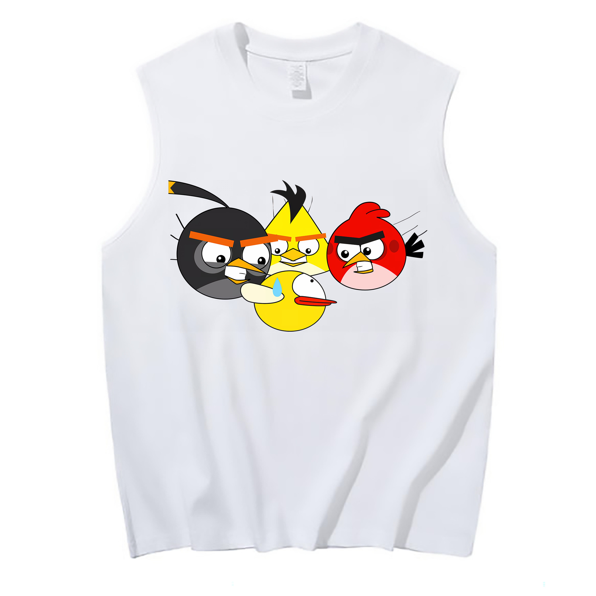 （画像用） Angry Birds アングリーバード コットン100％タンクトップ（フロントプリント）